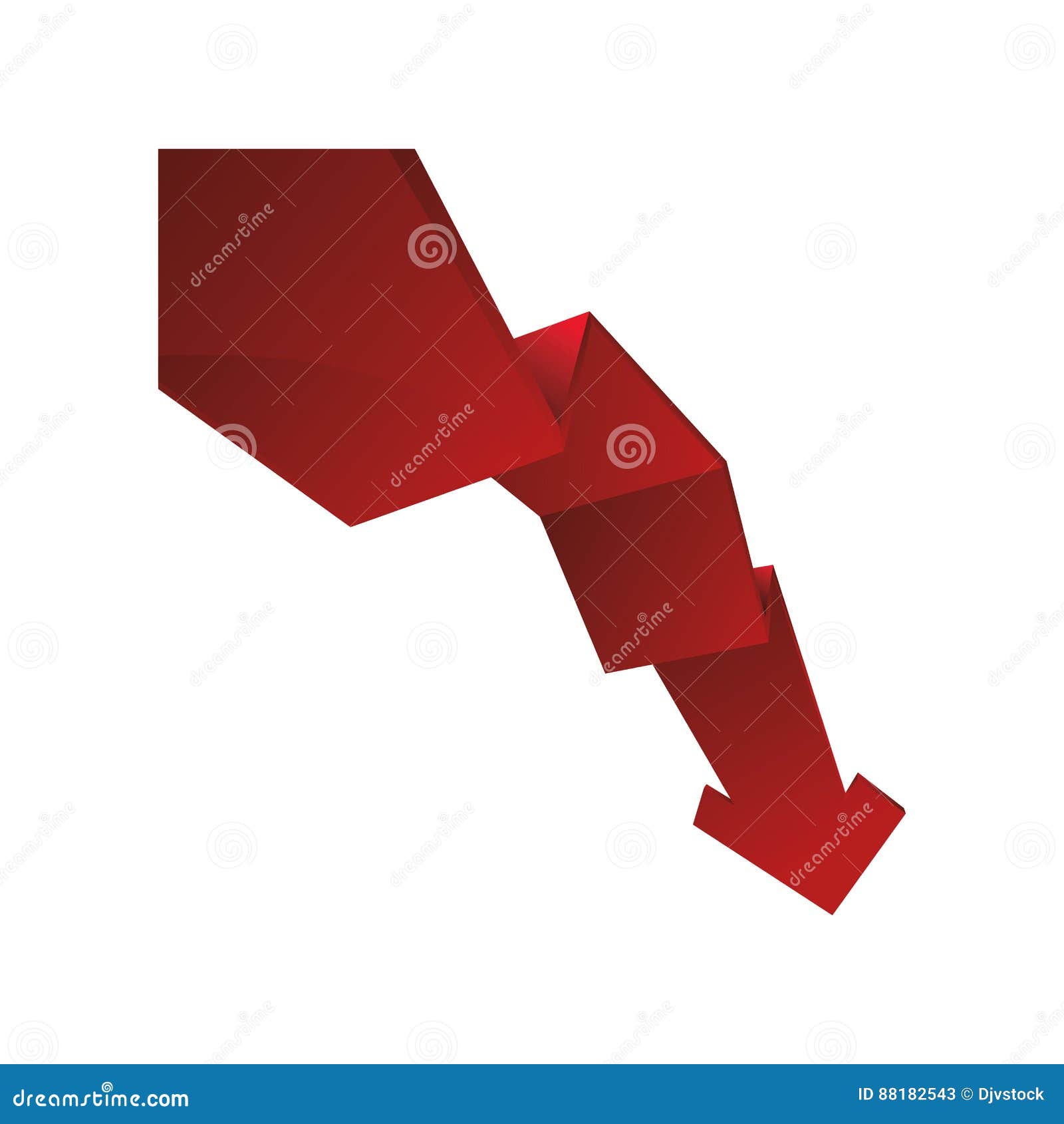 Arrow down decrease stock illustration. Illustration of negative - 88182543