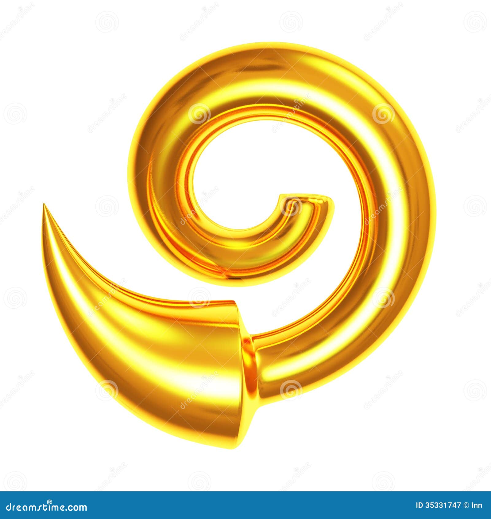 Arrow gold metallic 3d stock illustration. Illustration of metallic