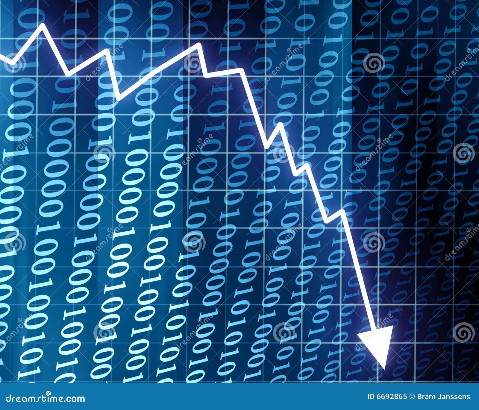 Arrow graph going down stock illustration. Illustration of ...