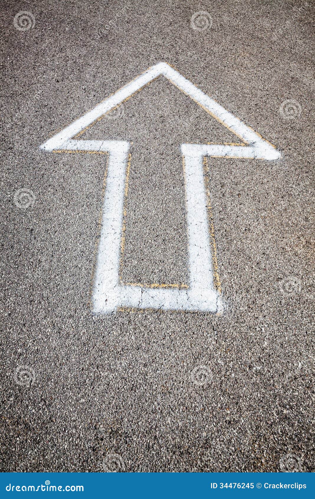 Arrow on Pavement stock image. Image of pavement, concept 34476245