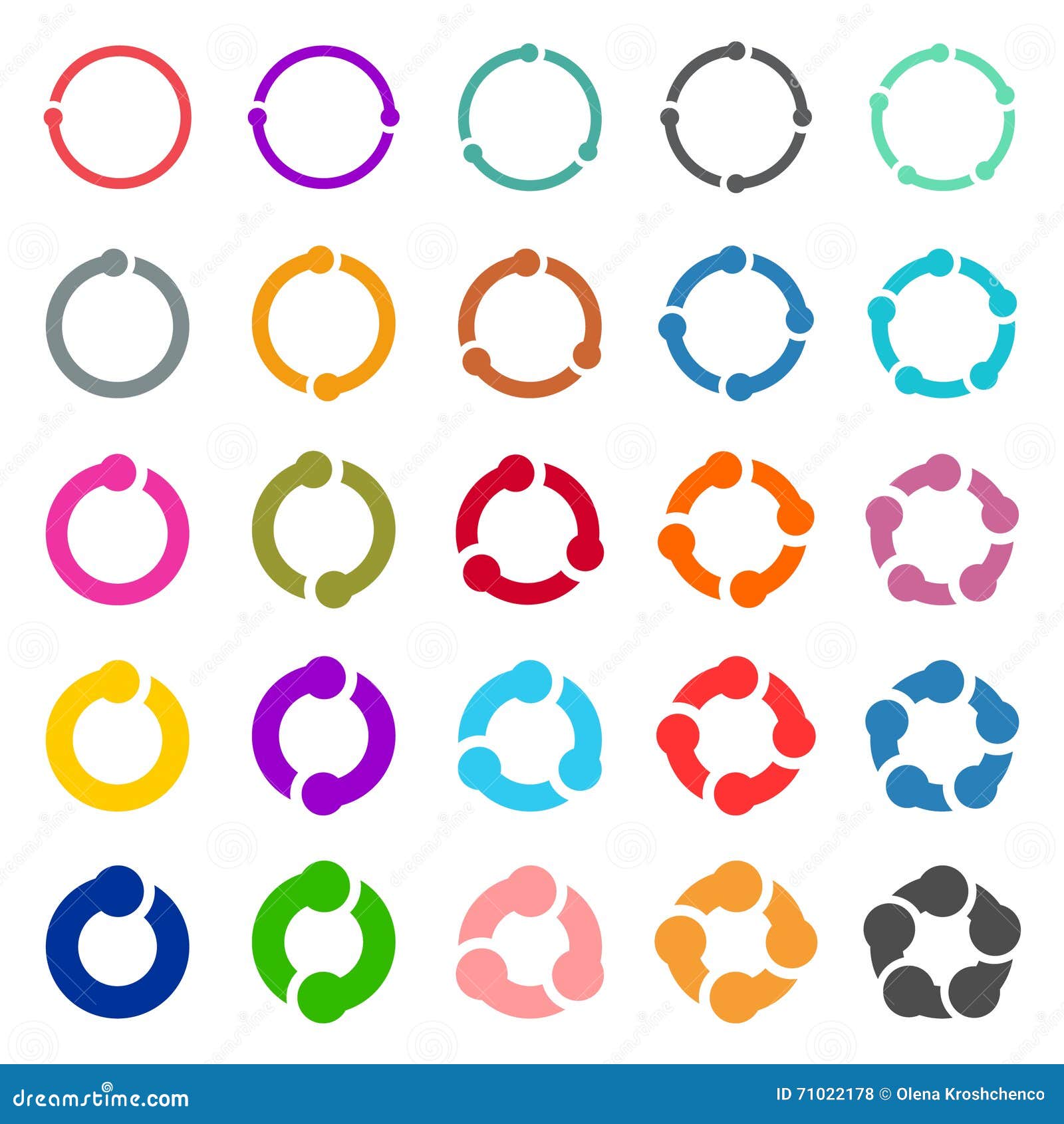 25 arrow pictogram refresh reload rotation loop sign set.