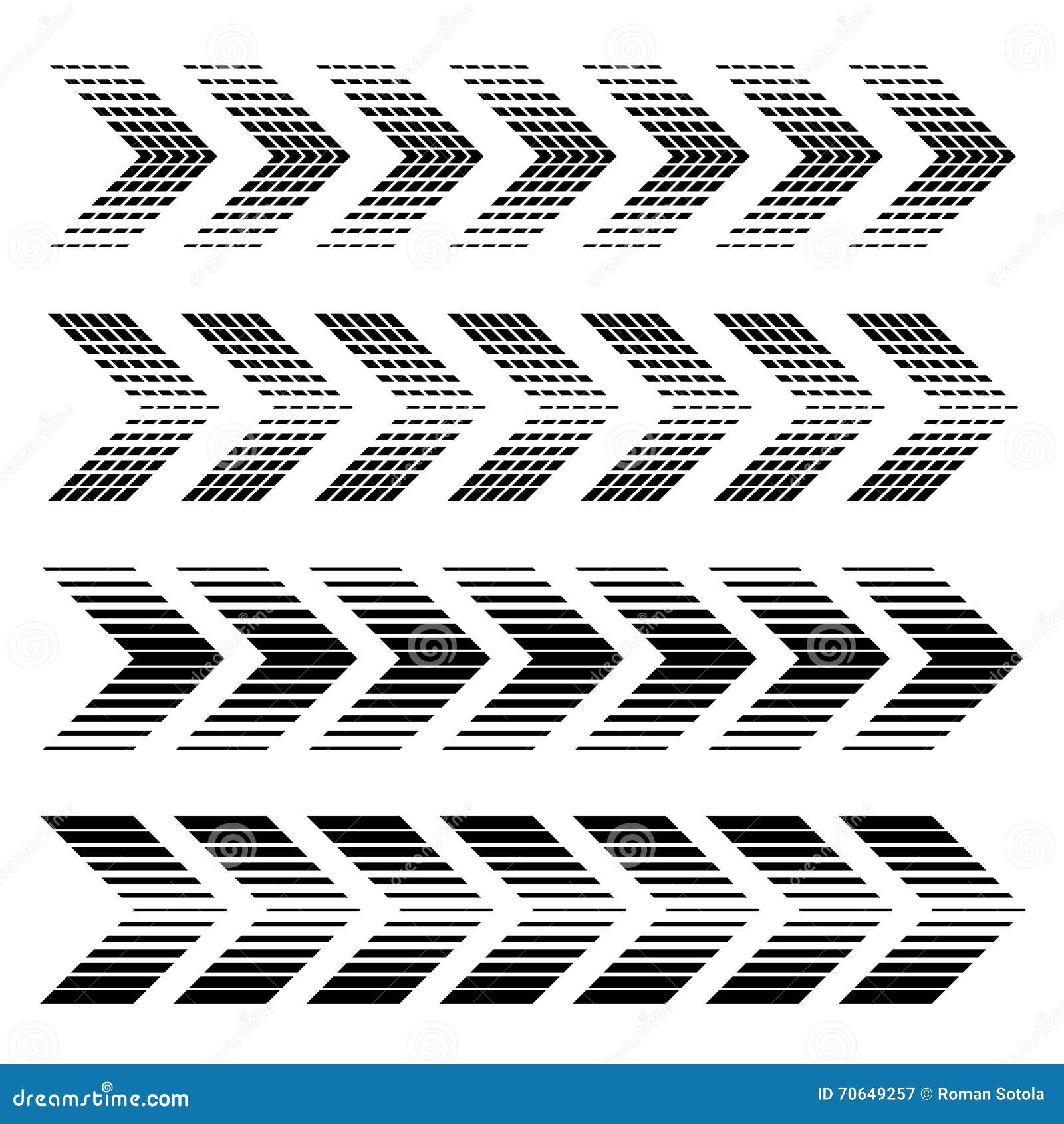 Arrow strip black symbols stock vector. Illustration of concept - 70649257