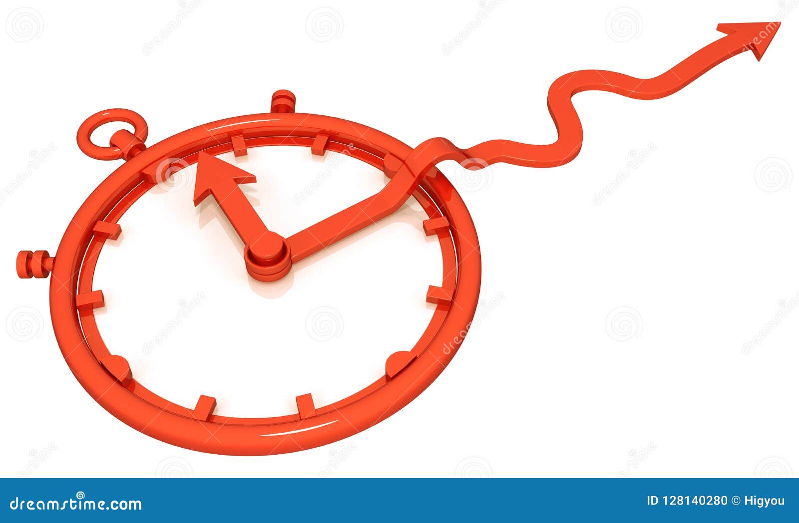 Arrow Time Extend stock illustration. Illustration of second 128140280