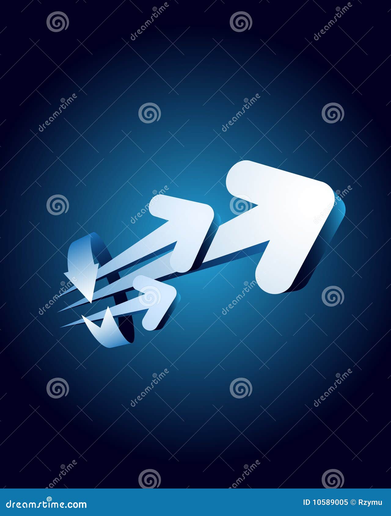 Arrows on the Blue Background Stock Vector - Illustration of clipart ...
