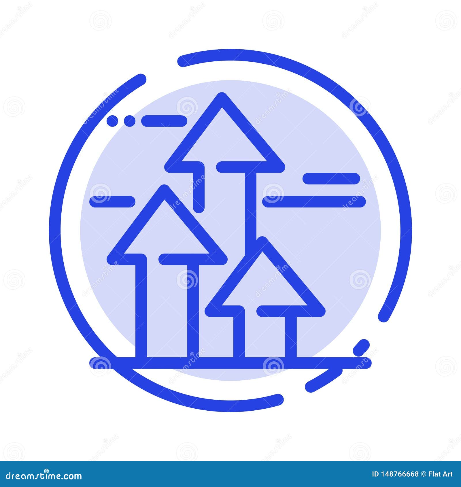 arrows, break, breaking, forward, limits blue dotted line line icon