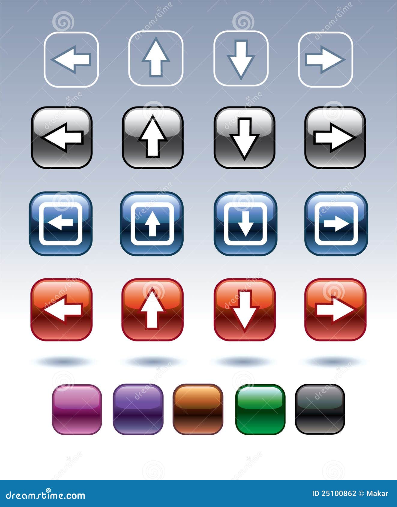 Arrows buttons stock vector. Illustration of arrows, computer 25100862