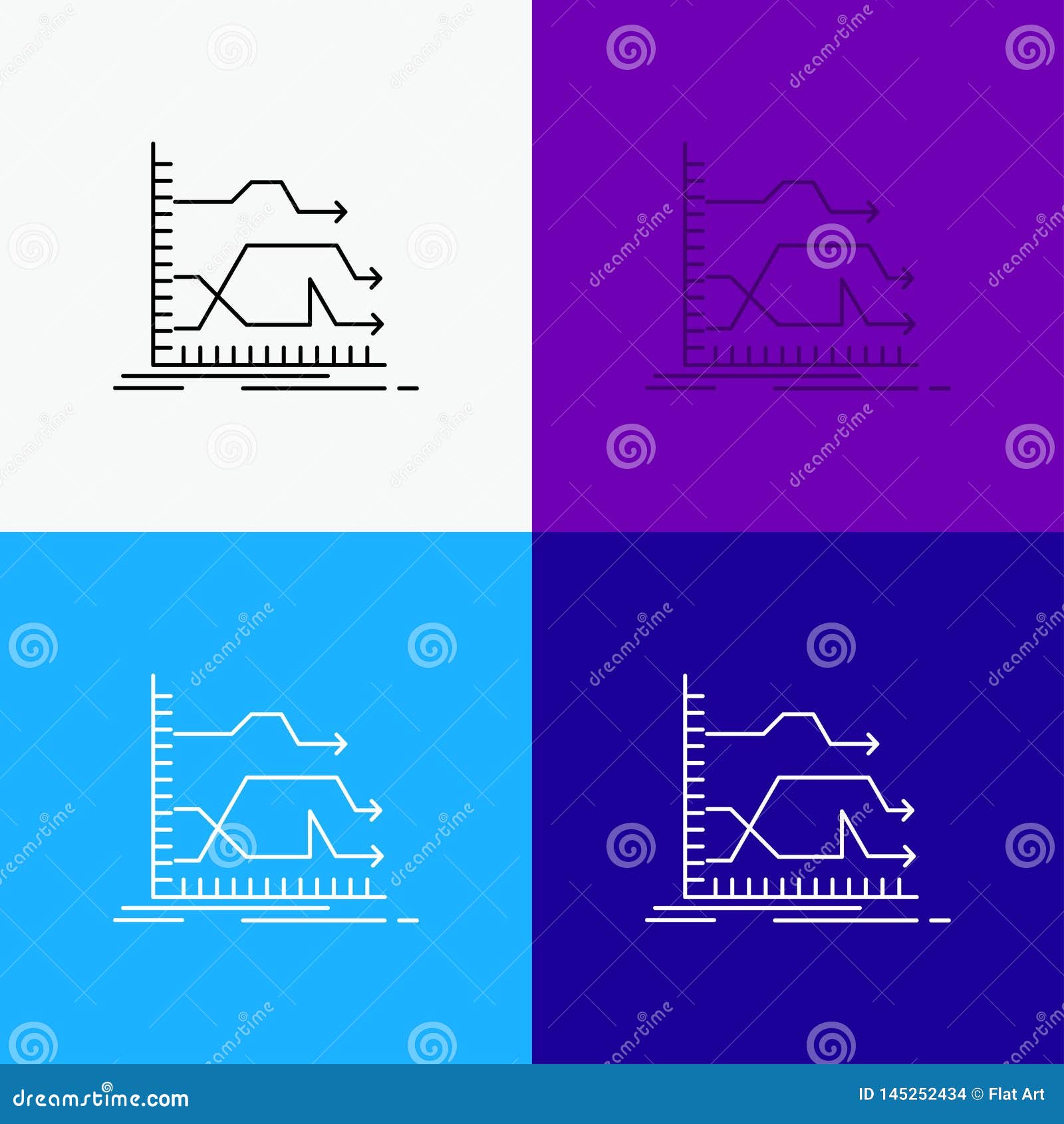 Arrows, Forward, Graph, Market, Prediction Icon Over 