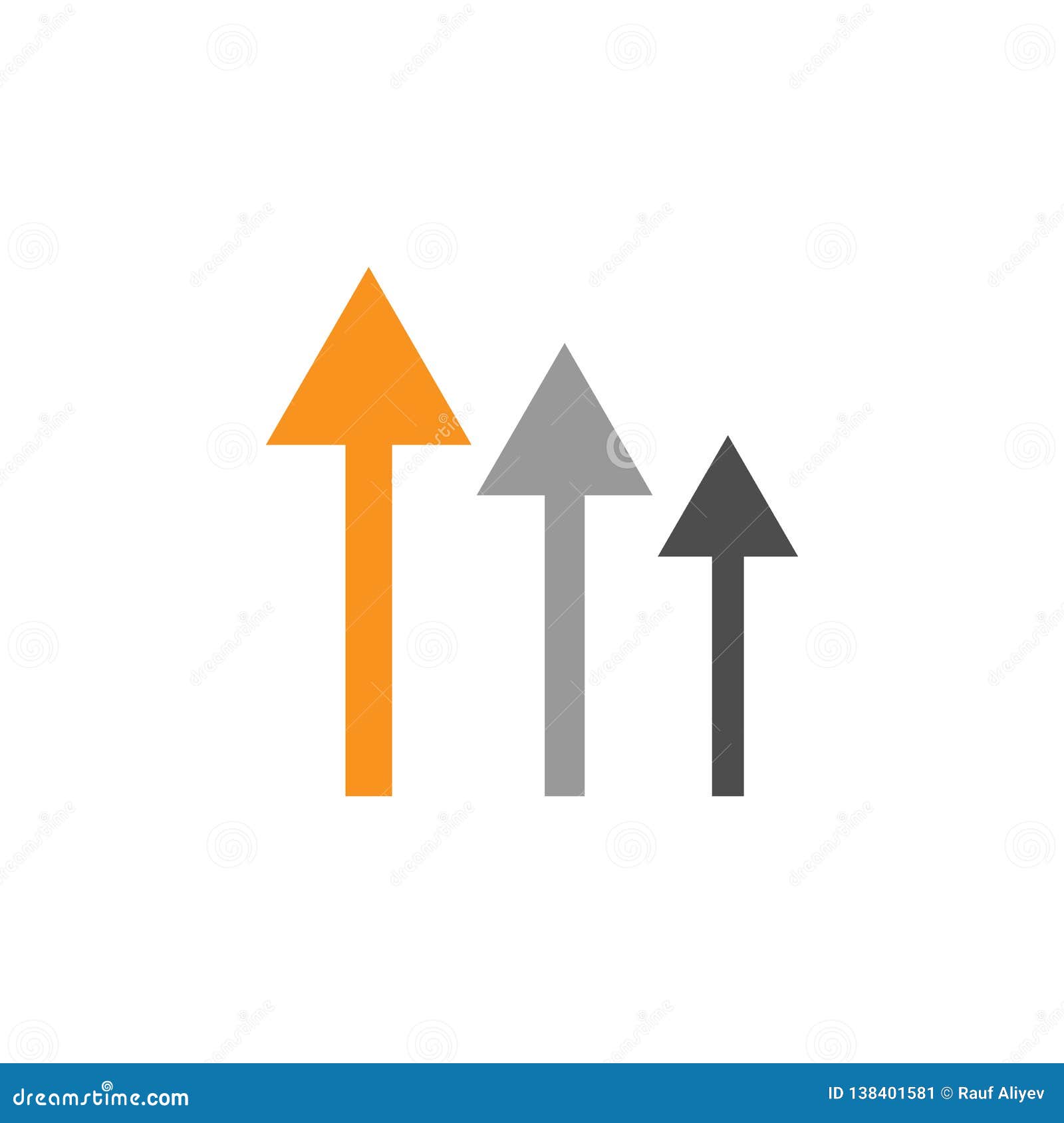arrows and graph icon.  of financial, diagrams and reports icon for mobile concept and web apps. detailed arrows and graph
