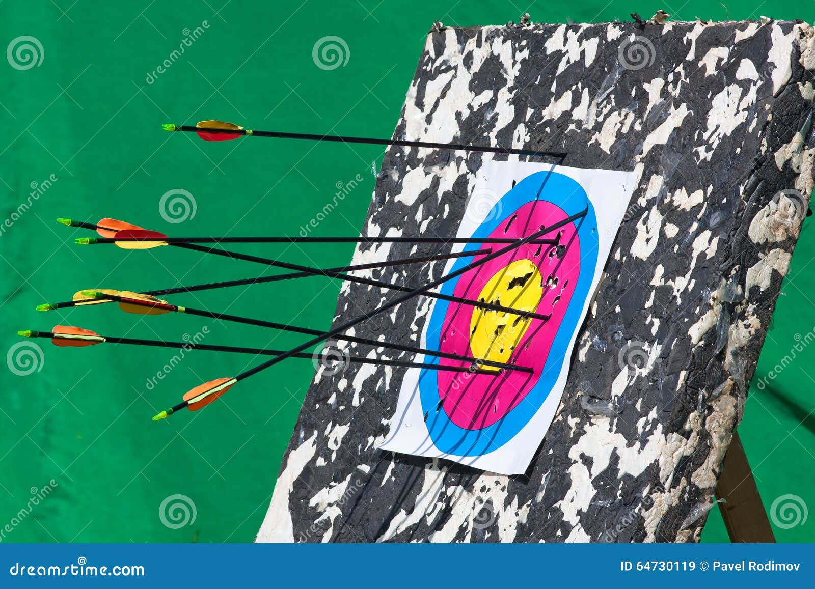 Arrows Hitting an Archery Target Stock Image Image of target, weapon