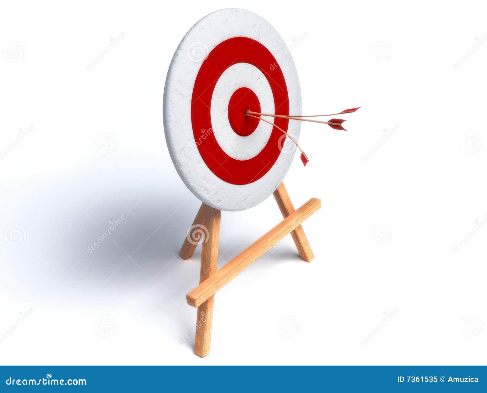 Arrows Hitting Directly In Bulls Eye Stock Illustration - Image: 7361535