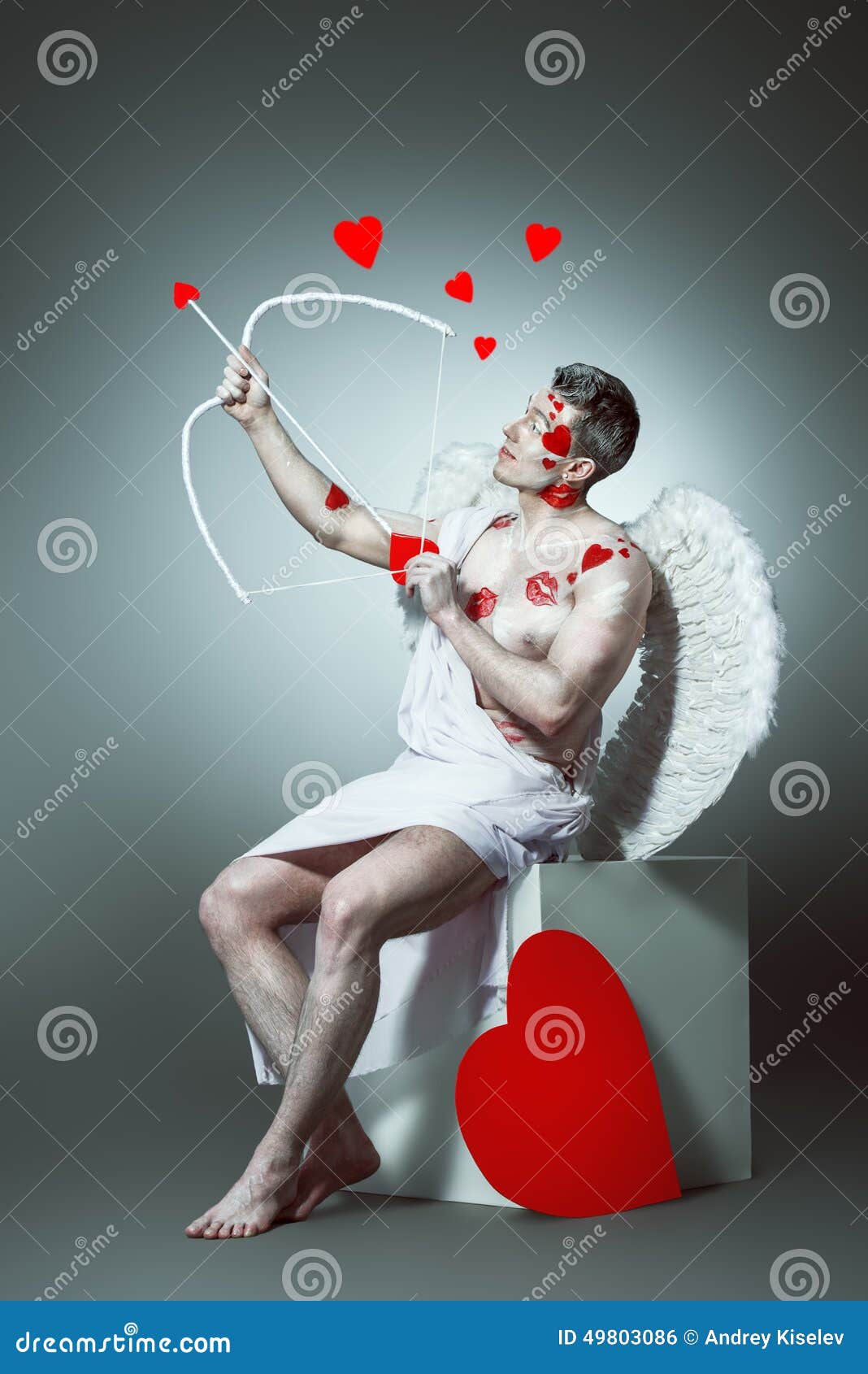 arrows love male angel cupid bow valentine s day concept 49803086