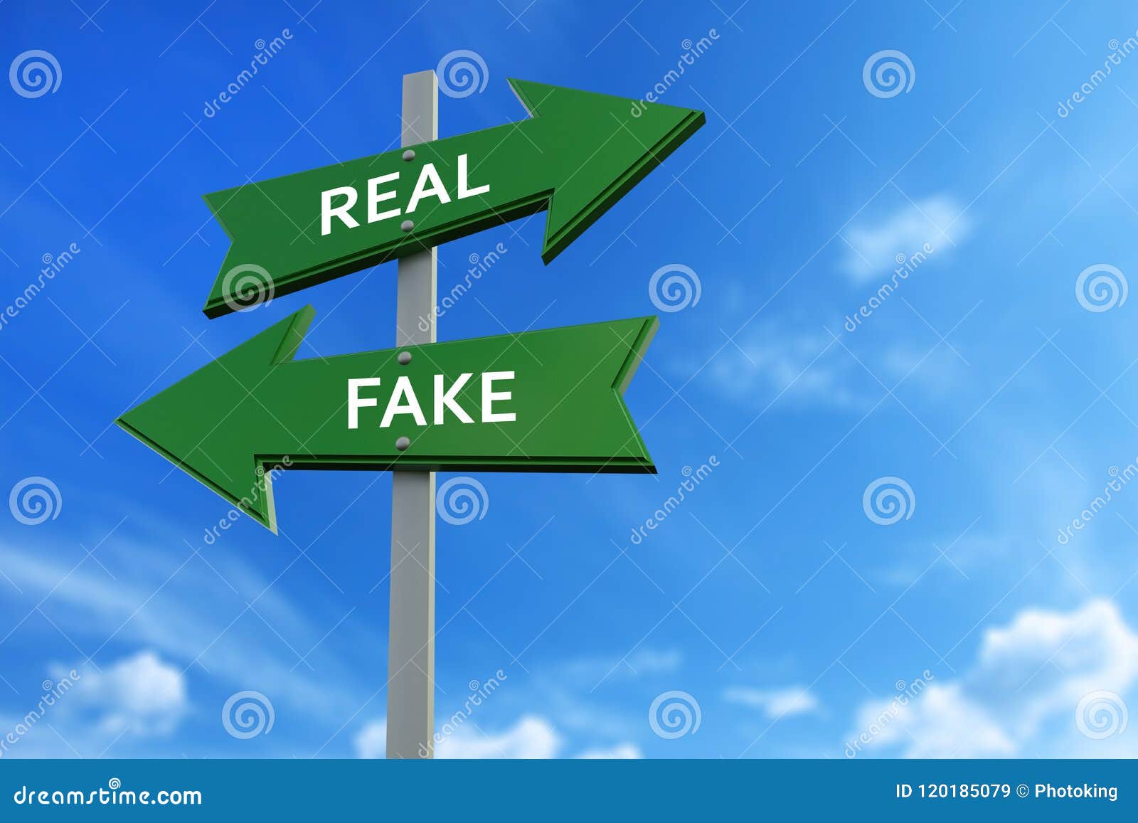 Real and Fake Arrows Opposite Directions Stock Illustration ...