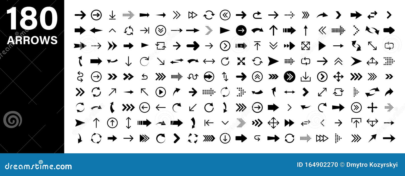 arrows set of 180 black icons. arrow icon. arrow  collection. arrow. cursor. modern simple arrows. 