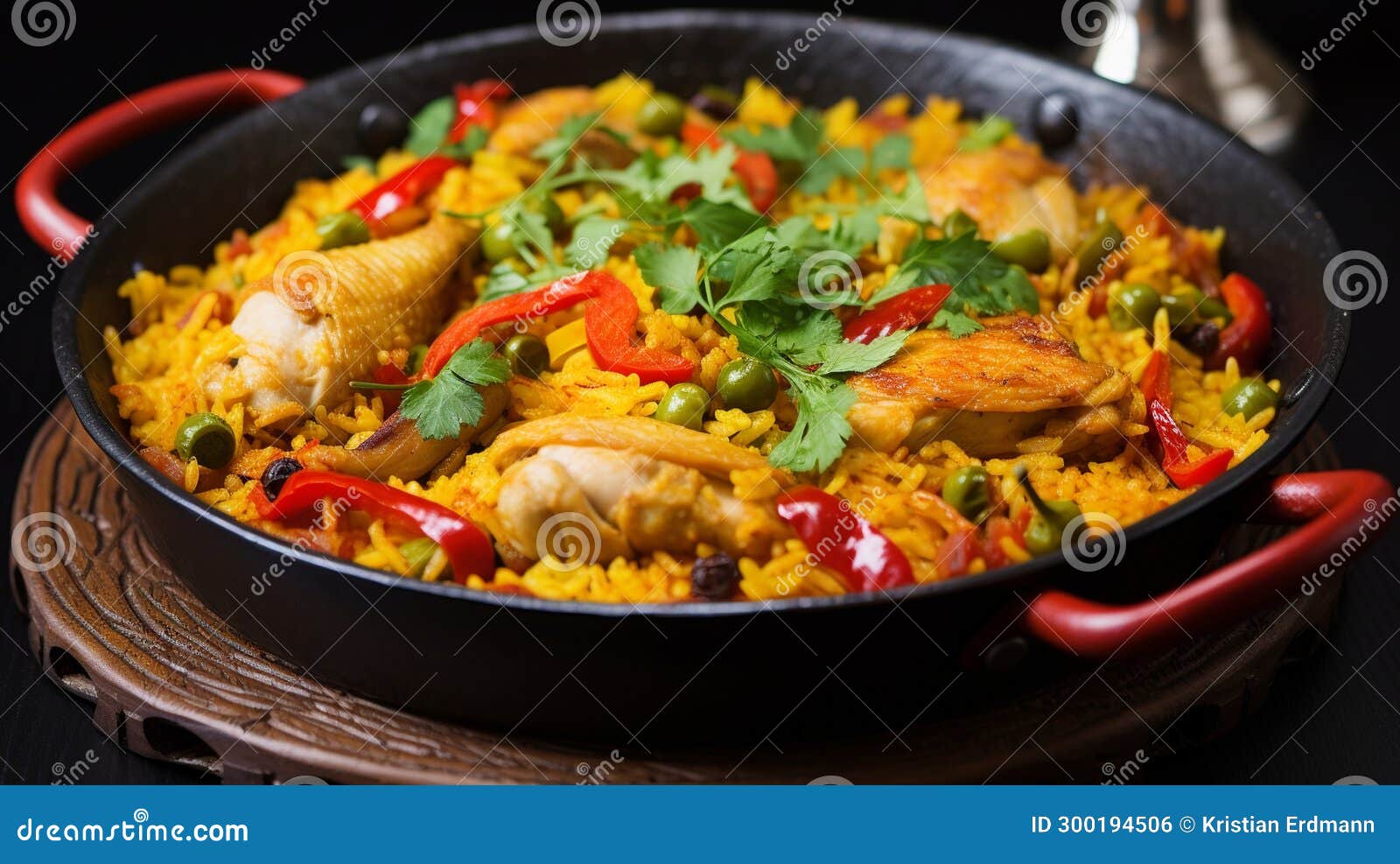 Arroz Con Pollo: Popular Chicken And Rice Dish With Vegetables And
