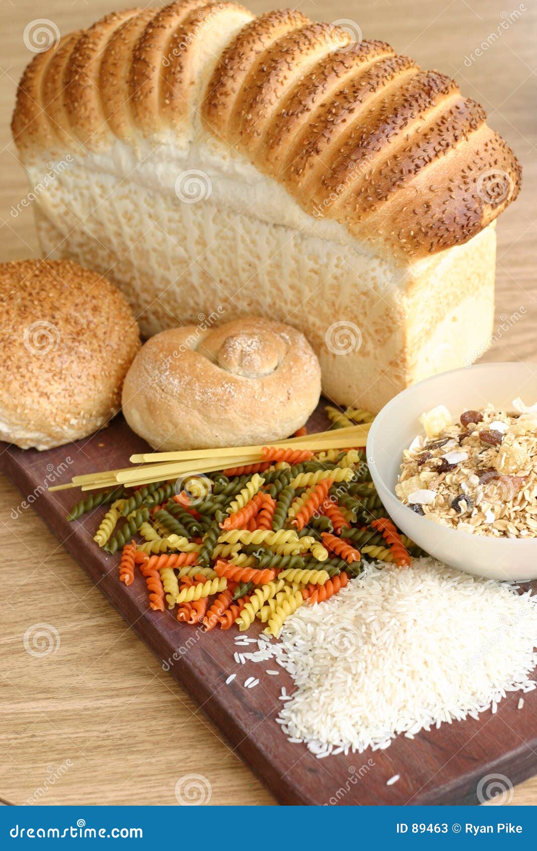 Arroz Del Cereal De Las Pastas Del Pan Imagen de archivo Imagen de