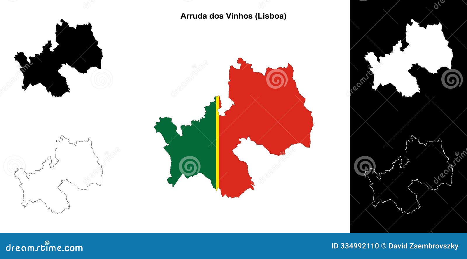 arruda dos vinhos outline map