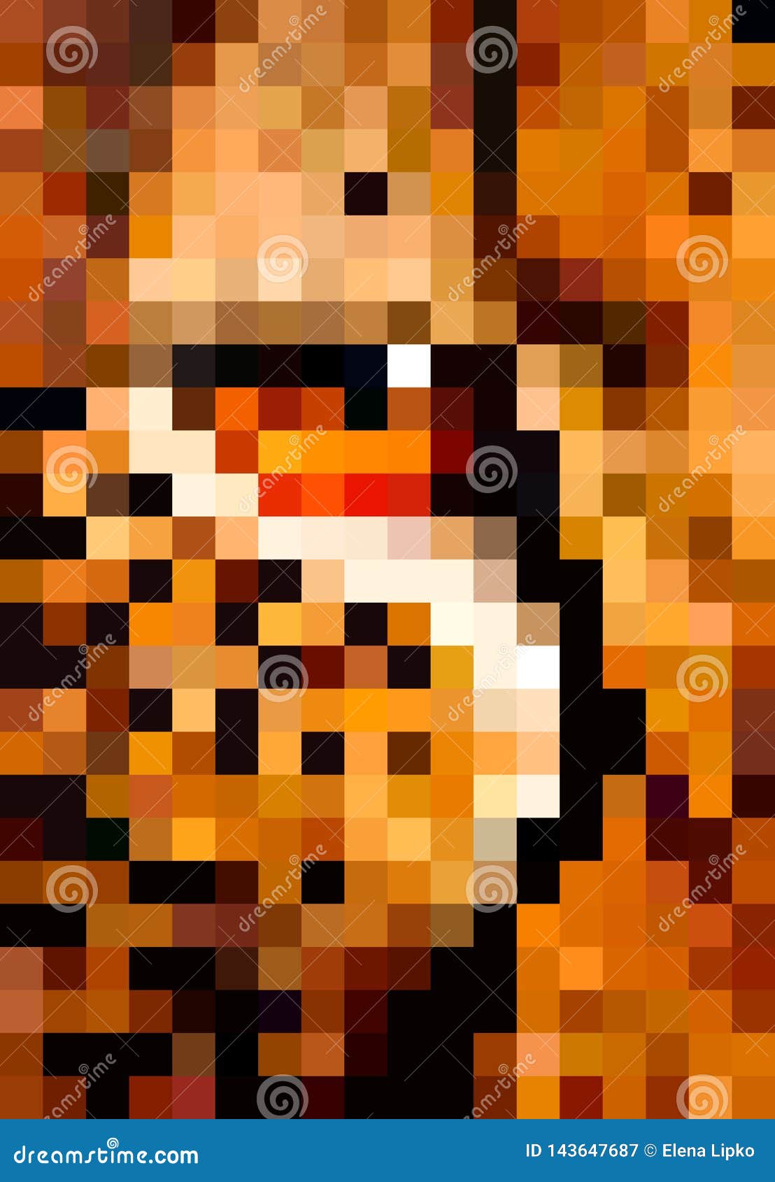 Art Animal De Pixel Oeil Dillustration De Pixel De Léopard