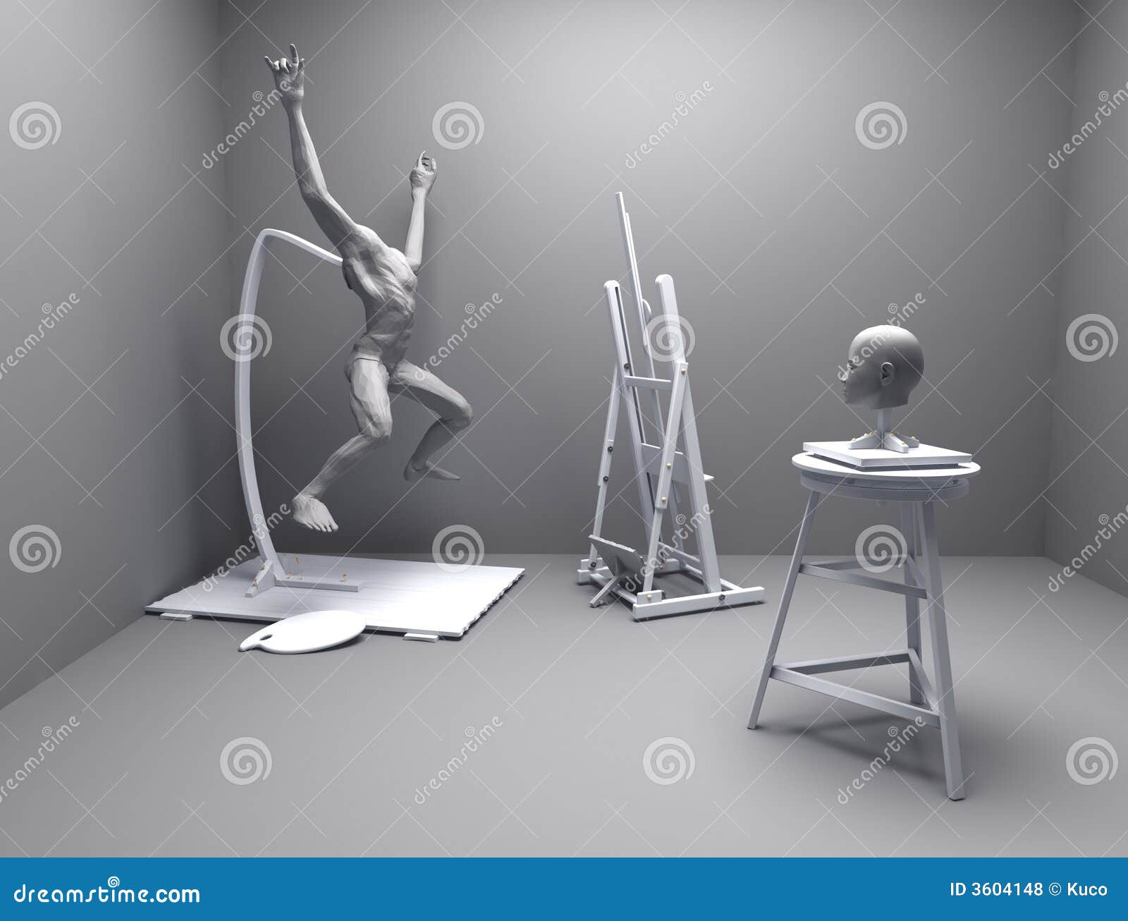 Art atelier stock illustration. Illustration of artefact 3604148