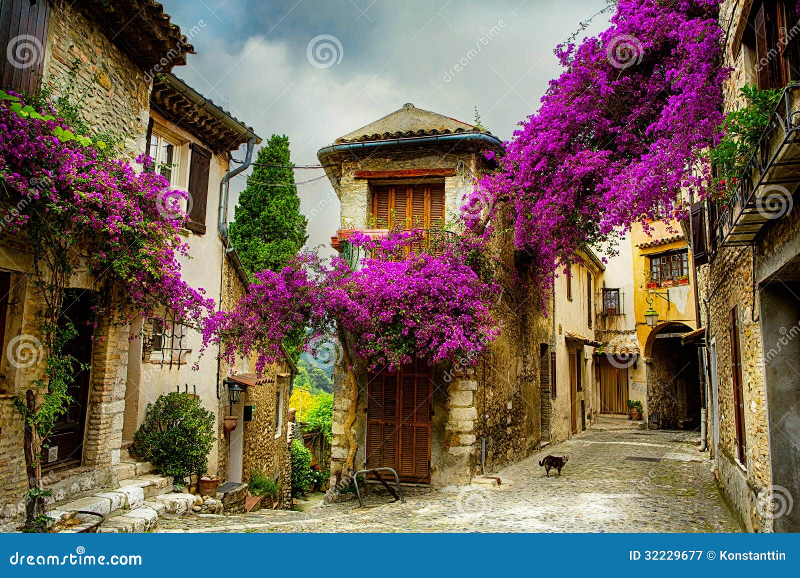 art beautiful old town of provence