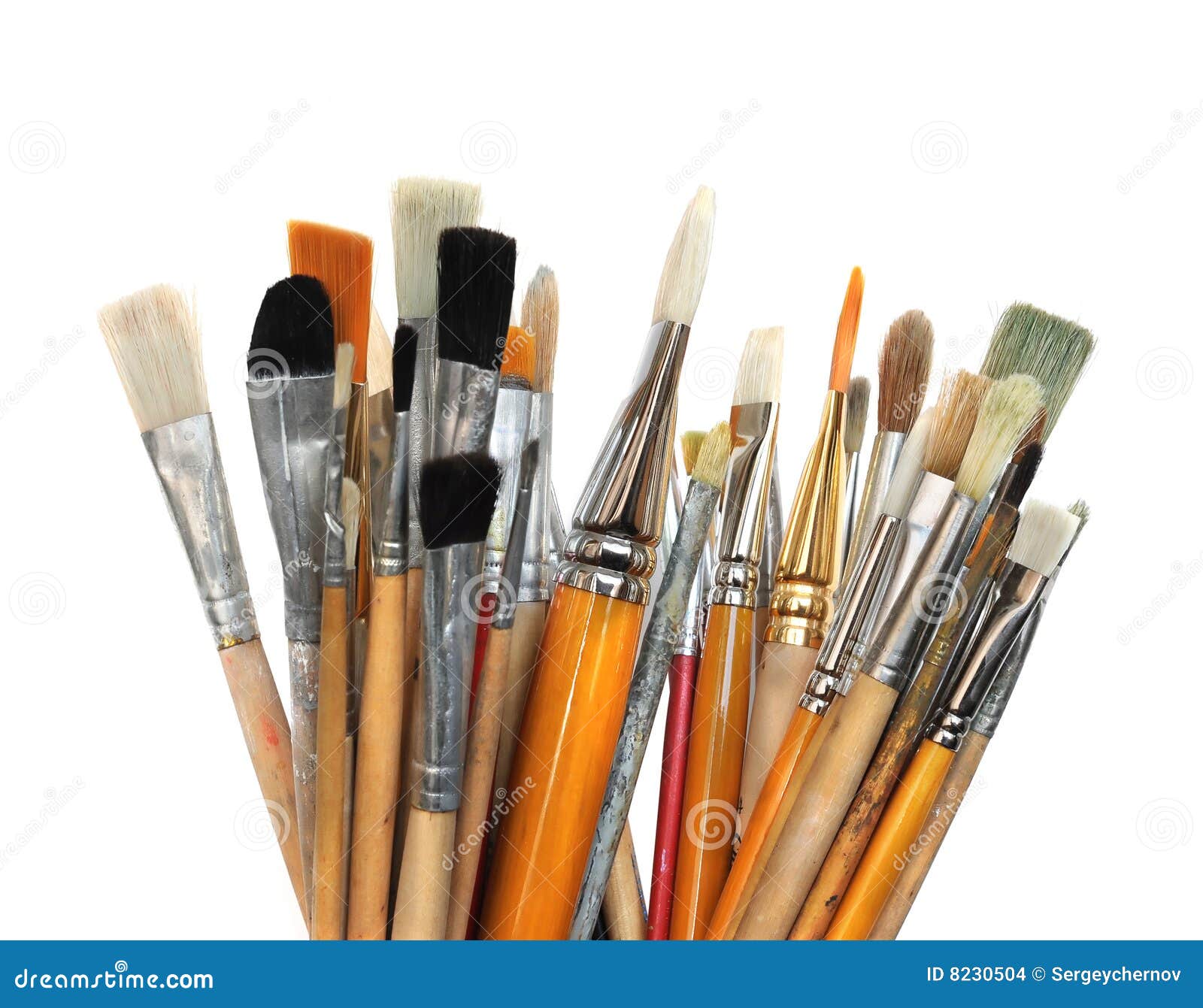 Art brushes stock photo. Image of color, artist, paintbrush 8230504
