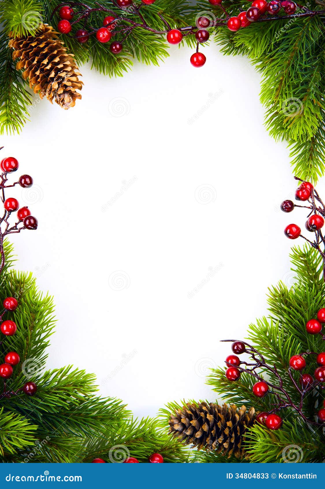 Art cadre de Noël avec le sapin et baie de houx sur le Ba de livre blanc