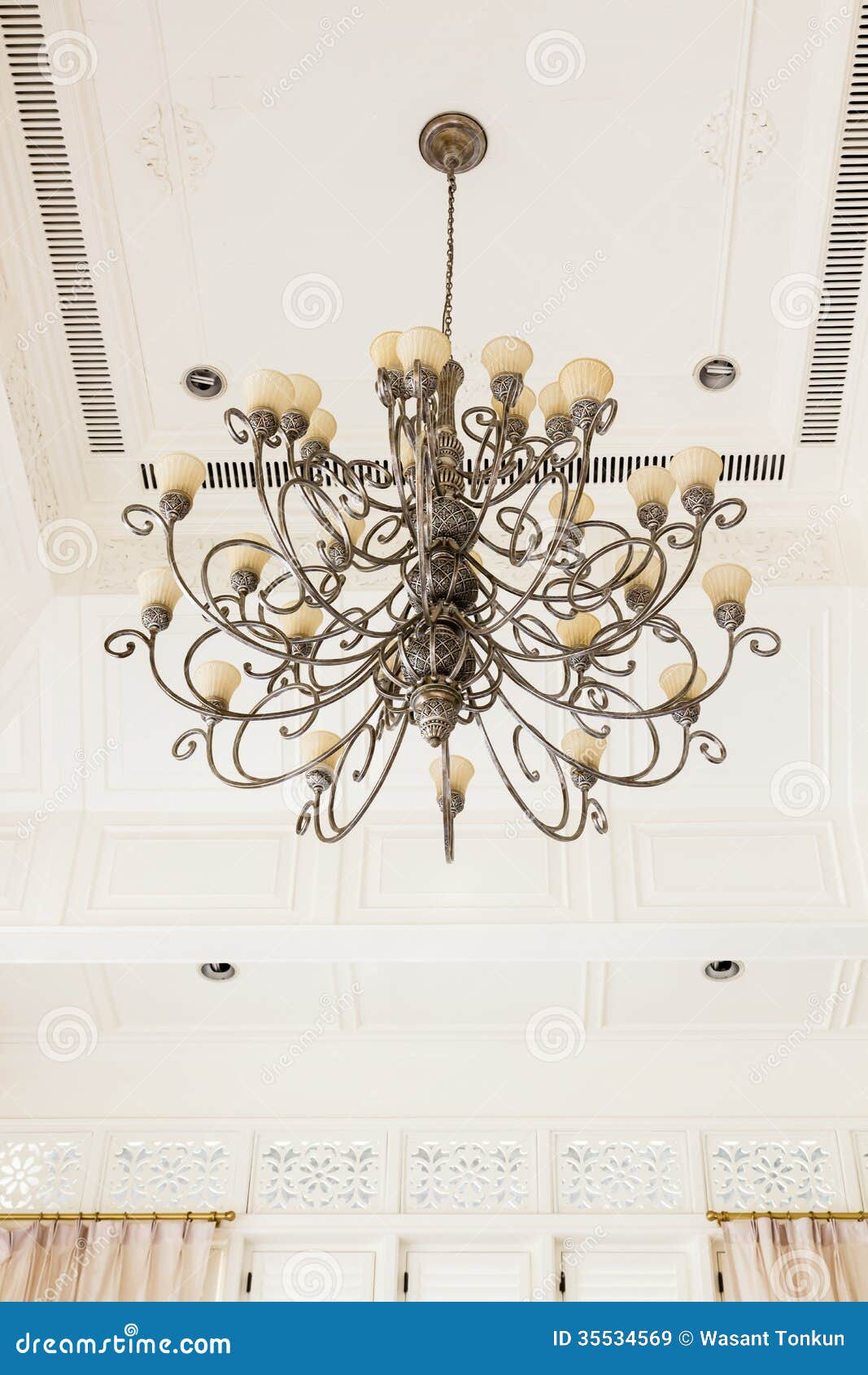 Art ceiling light stock image. Image of shimmer, house 35534569