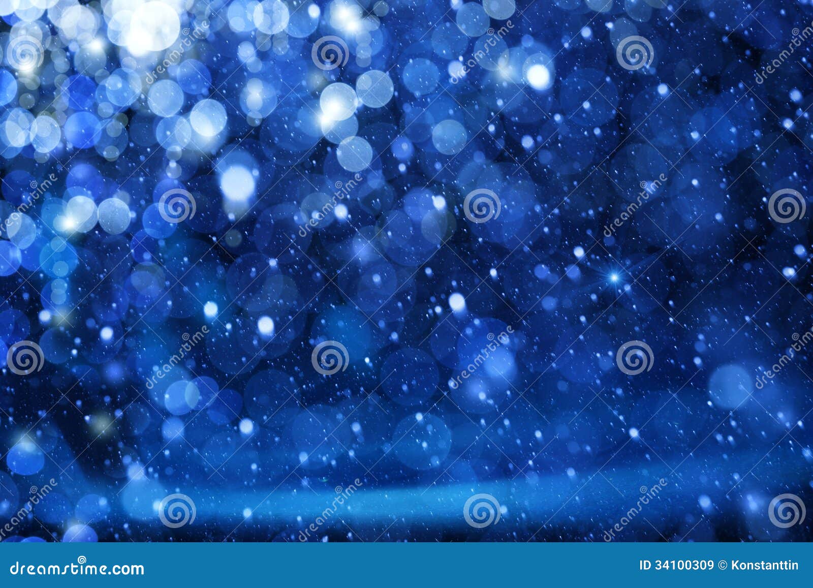 art christmas lights on blue background
