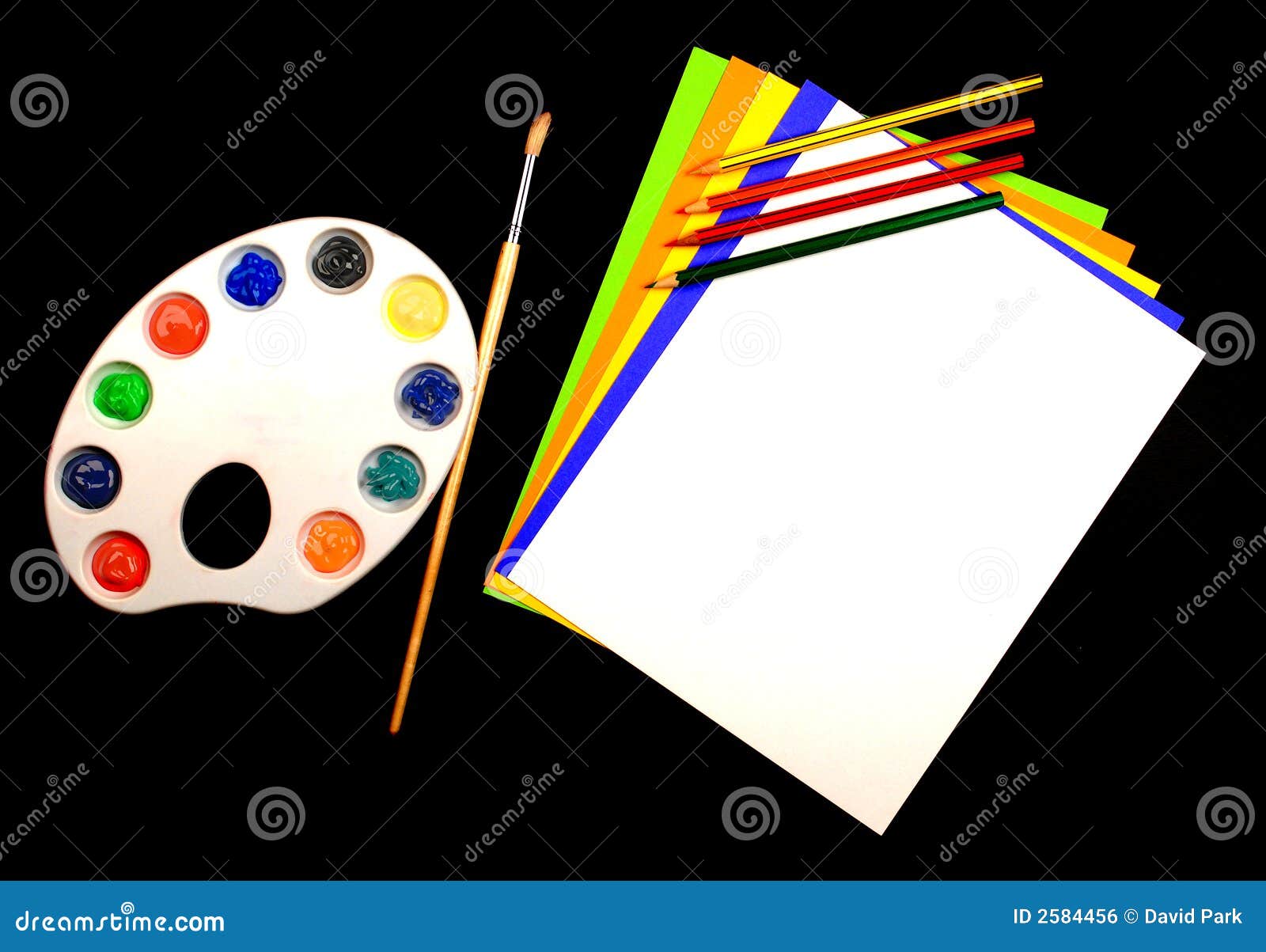 Art Class stock photo. Image of colorful, paper, paint 2584456