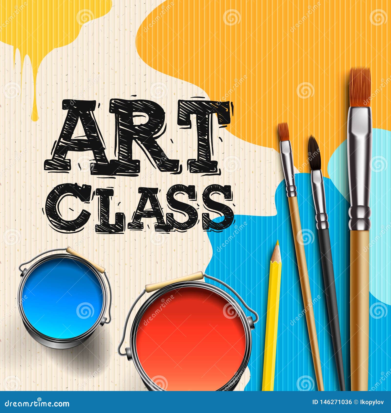 Art Class, Workshop Template Design. Kids Art Craft, Education, Creativity Class  Concept, Vector Illustration. Stock Vector - Illustration of concept,  craft: 146271036