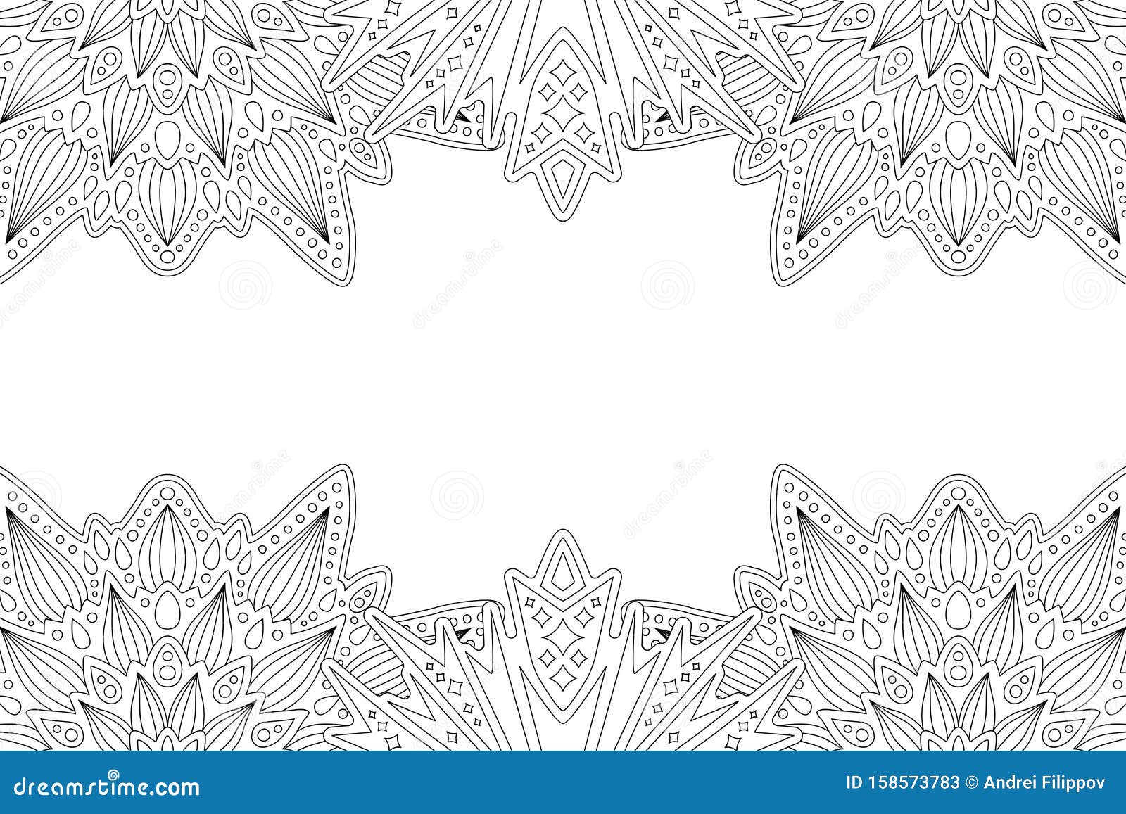 Art for Coloring Book Page with Cosmic Pattern Stock Vector