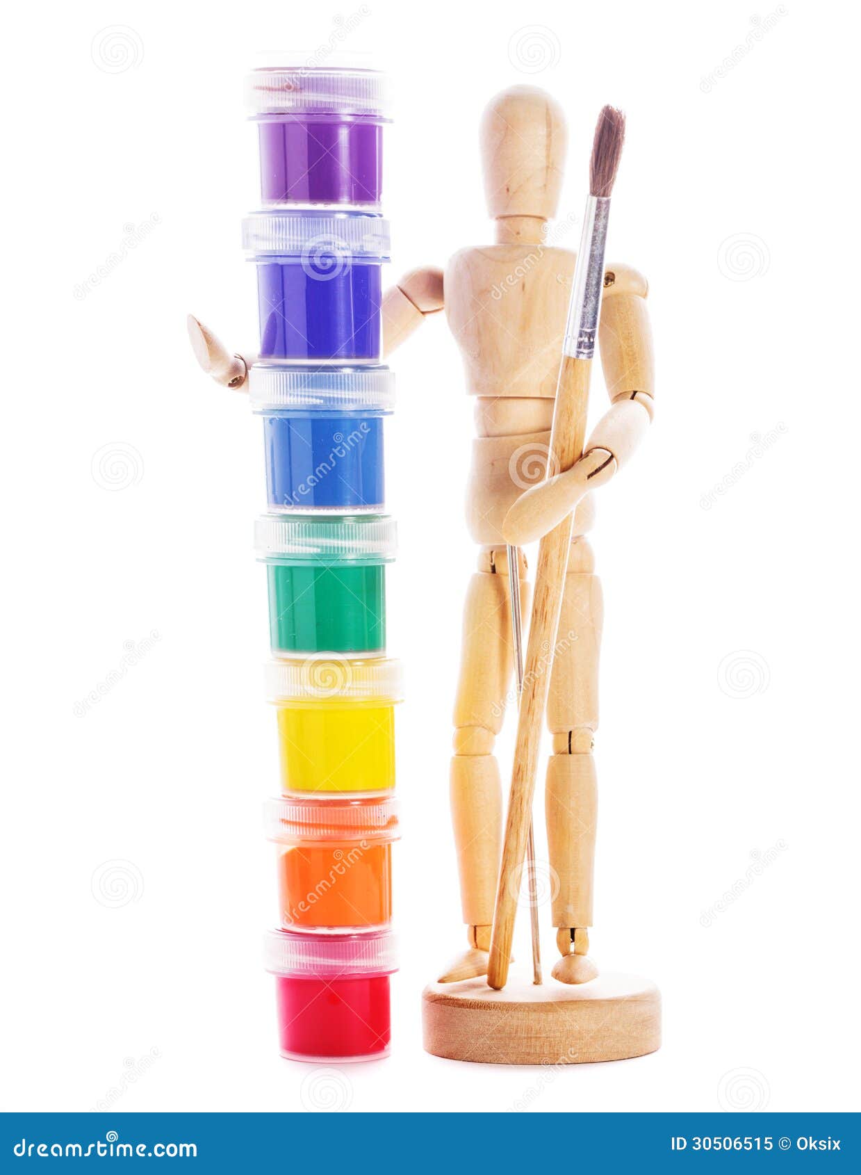 A wooden figure (jointed doll) posing with a knife Stock Photo - Alamy