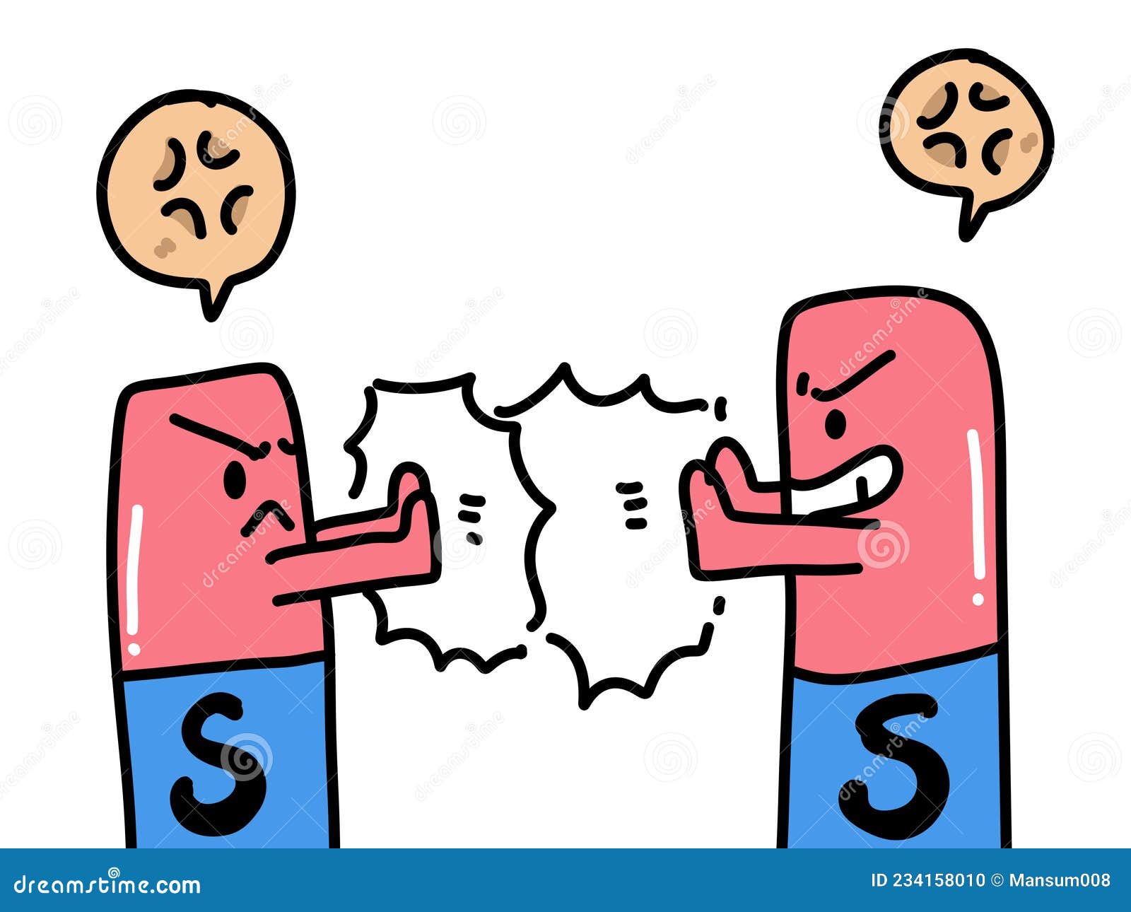 Cute Cartoon on White Background Stock Illustration