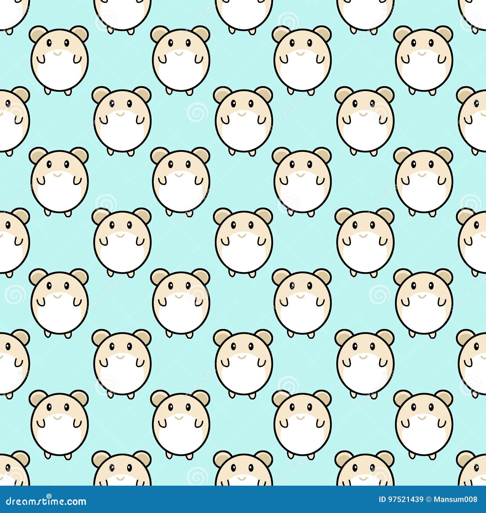 Art Cute Rat Cartoon Seamless Pattern Background Stock Illustration -  Illustration of graphic, animal: 97521439