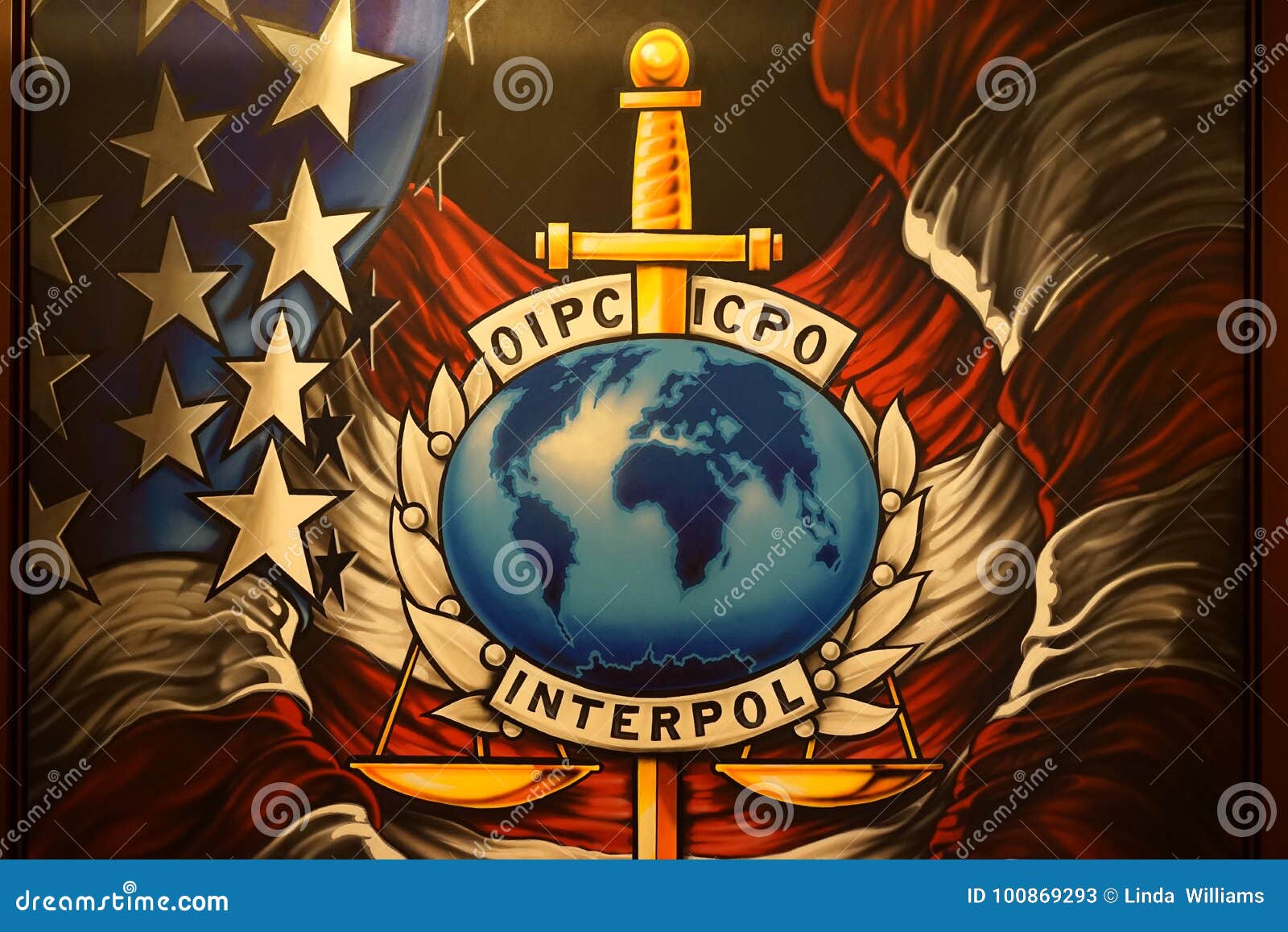Art d'Interpol photo stock éditorial. Image du agences 100869293