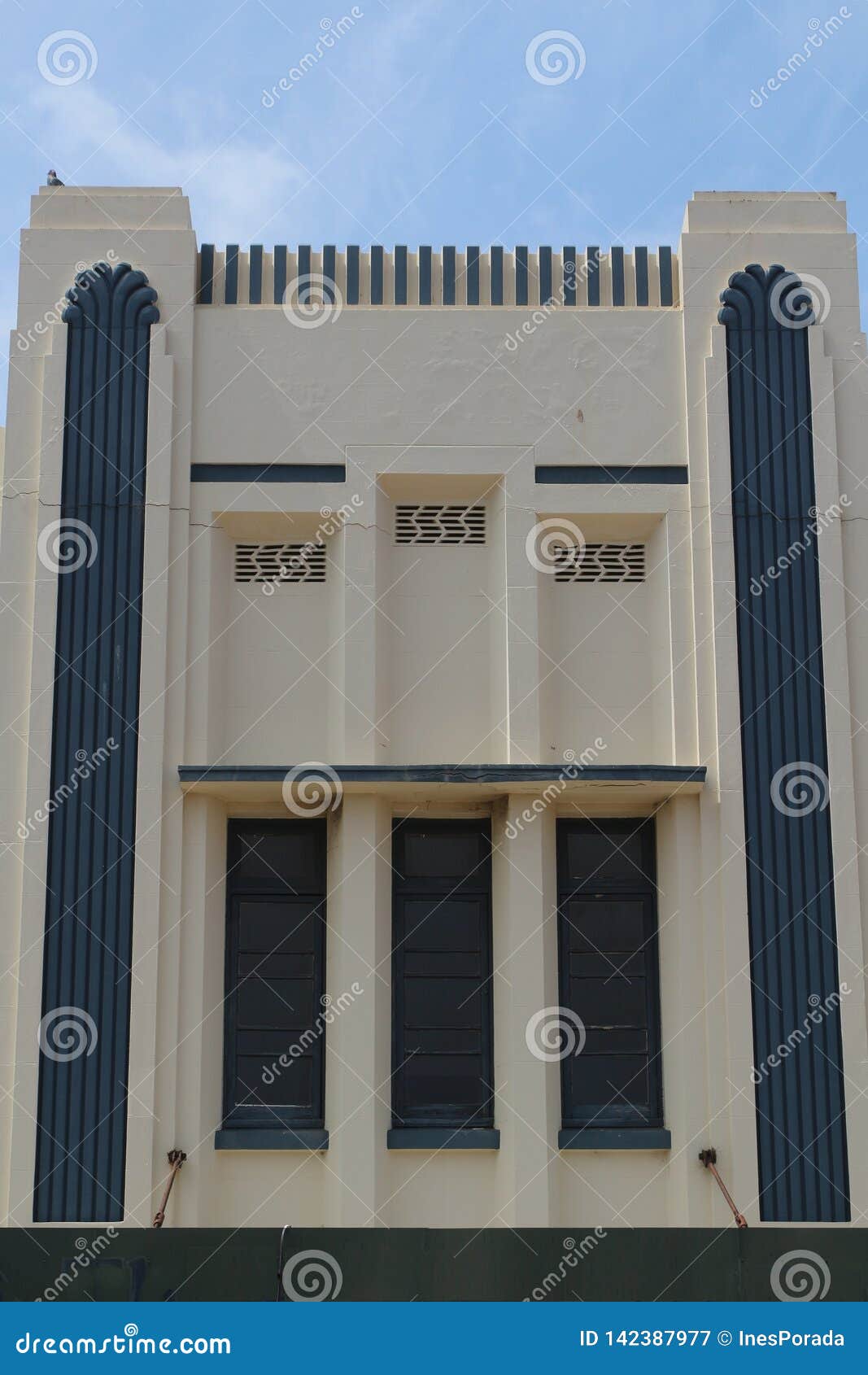 Art Deco Architecture Detail In Geraldton Australia Stock Image
