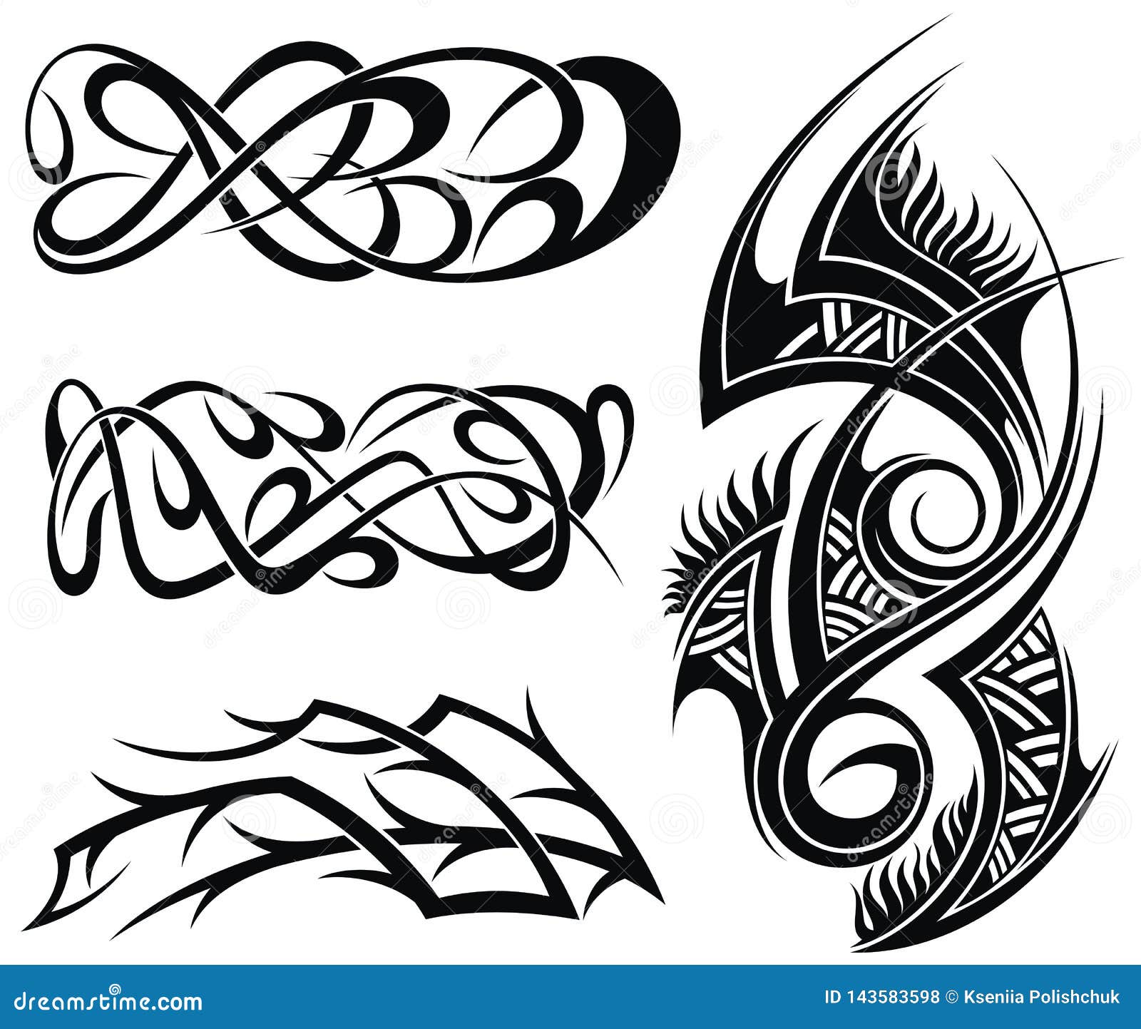 Art Deco Elements Designs Pattern, Art Tribal Tattoo Stock Vector - Illustration of emblem, element: 143583598