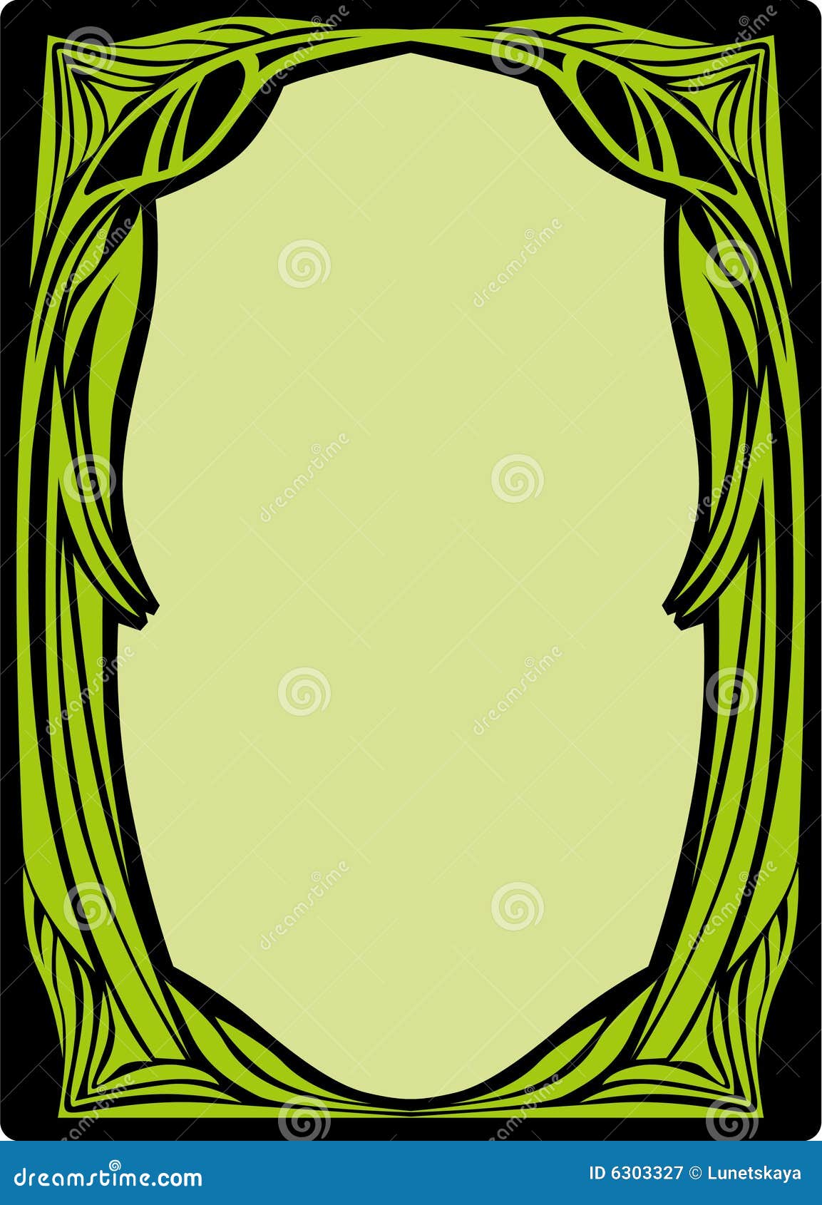 Art Deco floral frame stock vector. Illustration of decoration 6303327