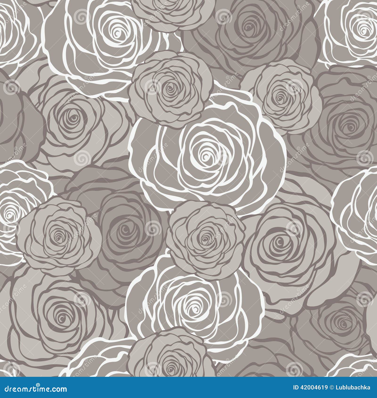 art deco floral seamless pattern with roses.