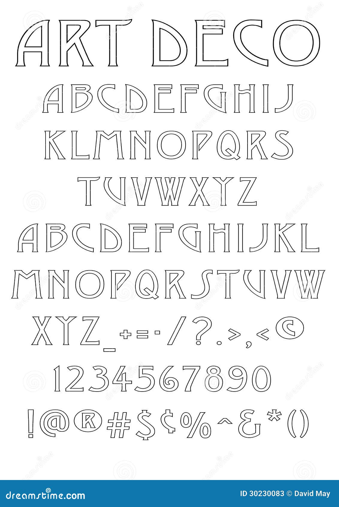 art deco font