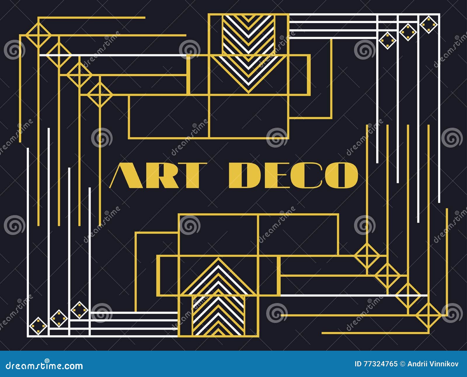 art deco frame. art deco geometric vintage frame. retro style background. style 1920s, 1930s.