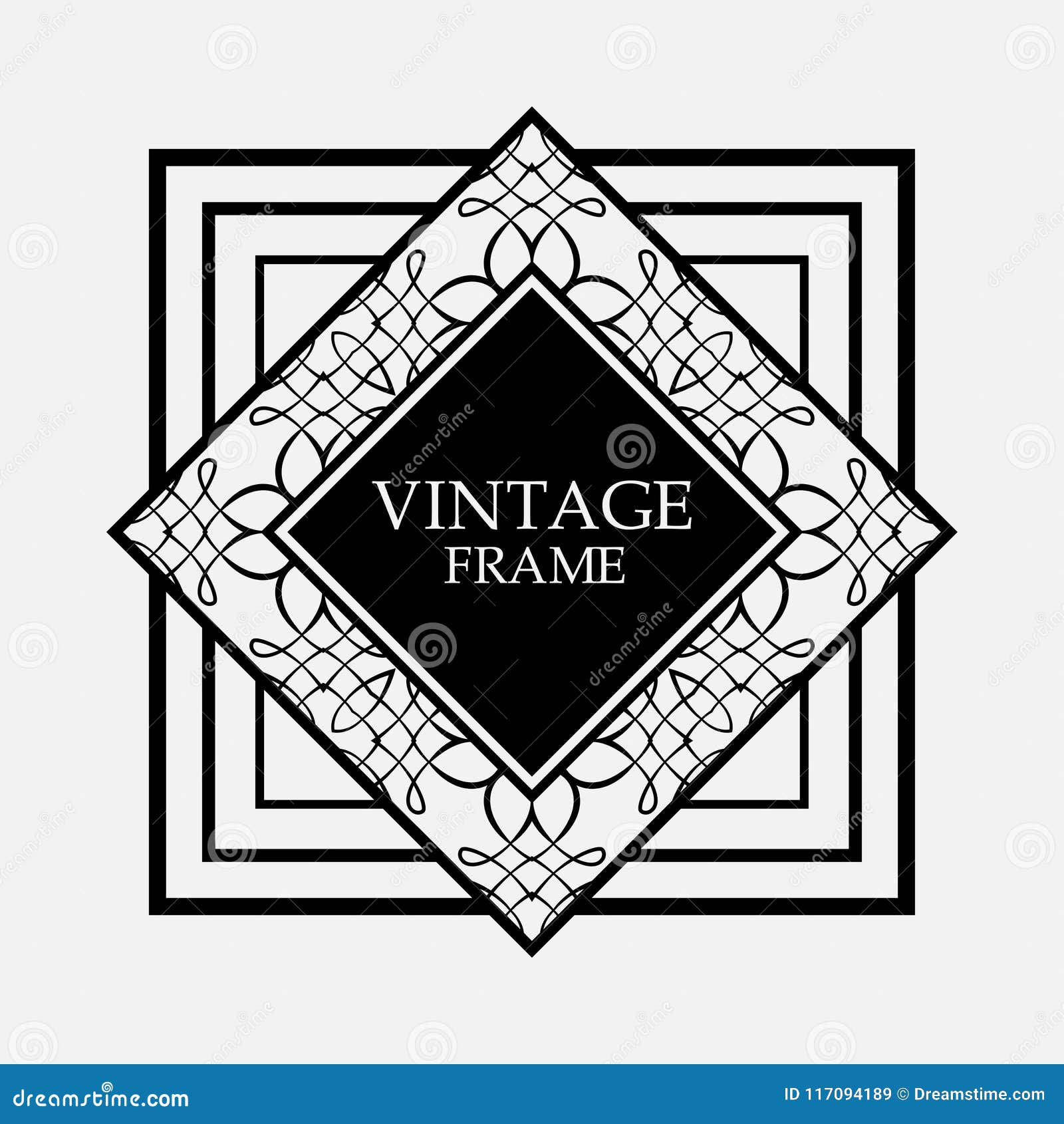 Art Deco frame stock vector. Illustration of border 117094189