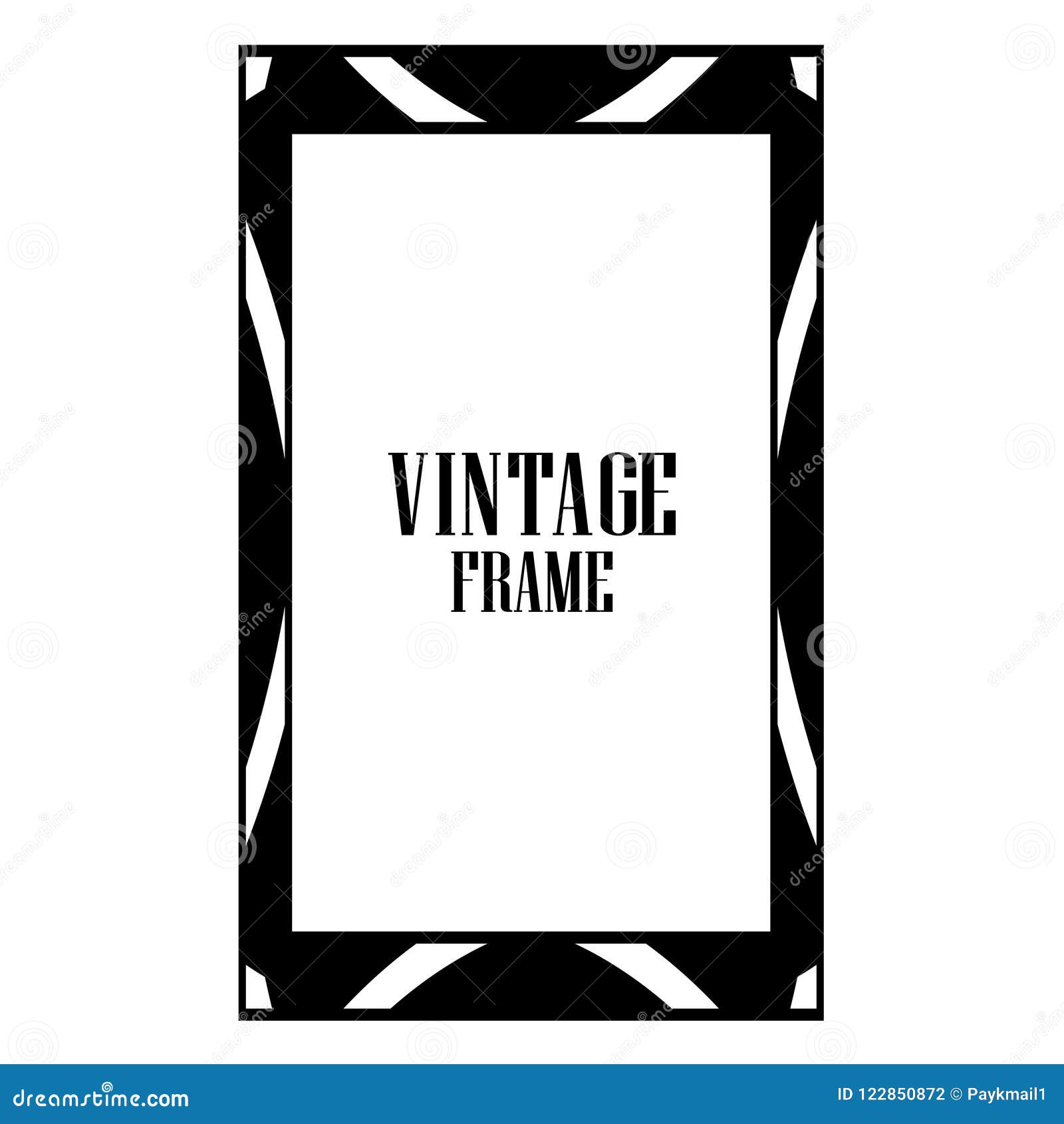 Art Deco Frame stock vector. Illustration of draw, deco 122850872