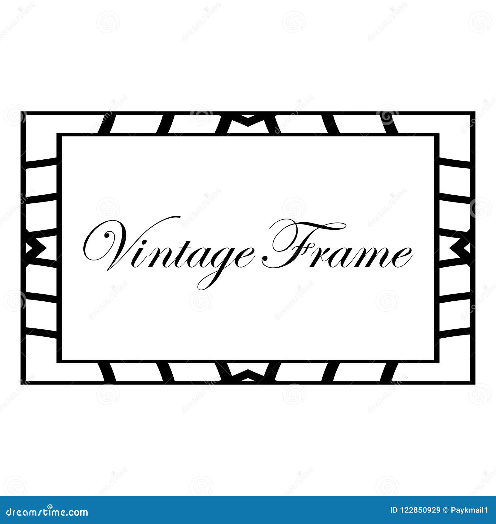 Art Deco Frame stock vector. Illustration of black, design 122850929