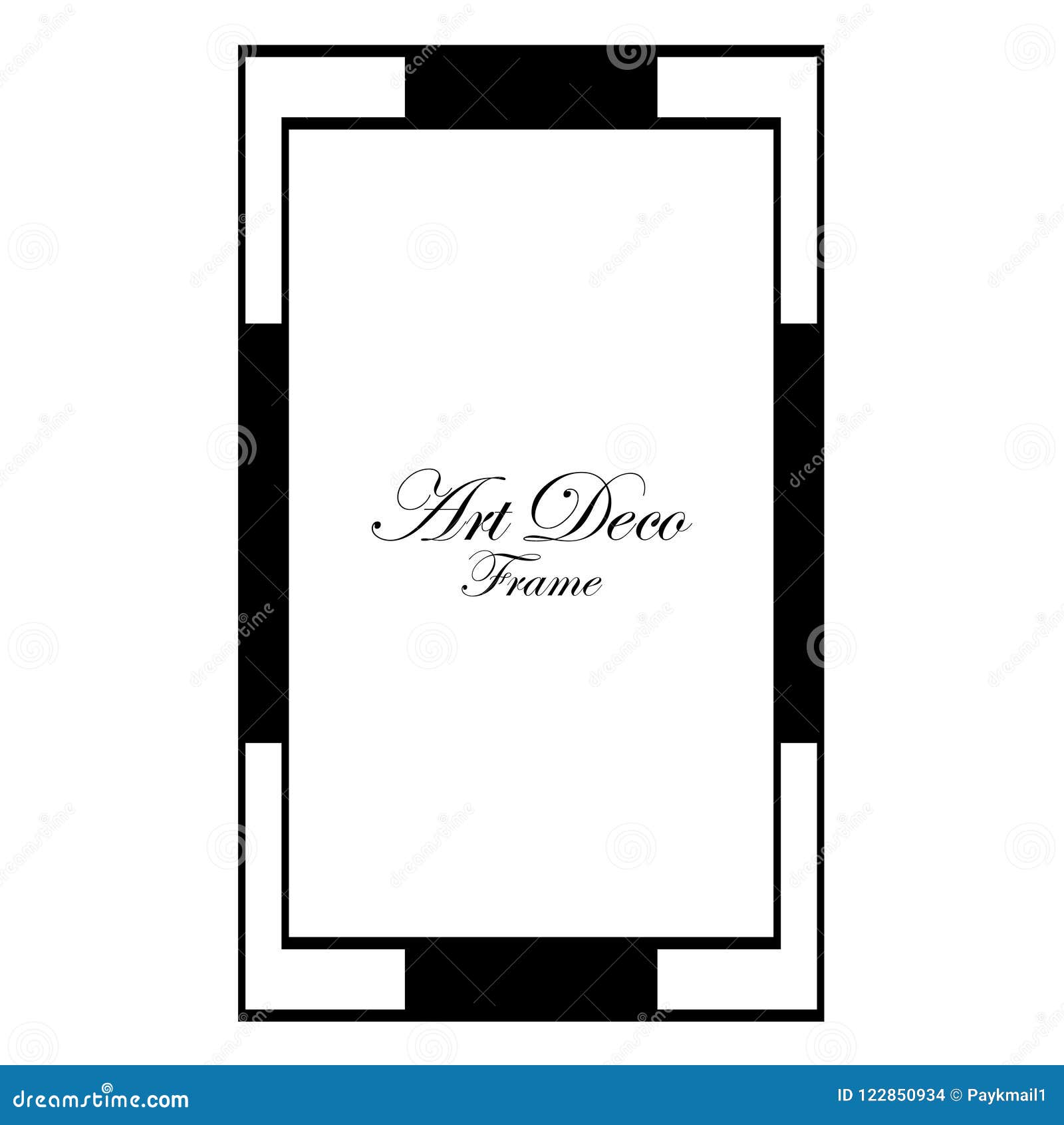 Art Deco Frame stock vector. Illustration of drawing 122850934