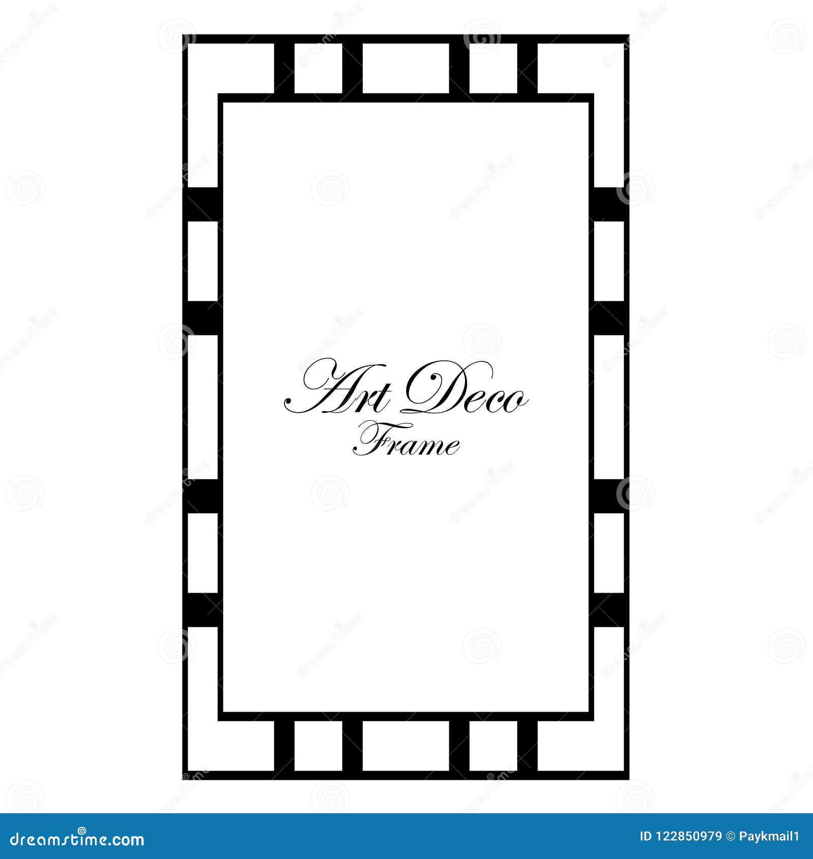 Art Deco Frame stock vector. Illustration of horizontal 122850979