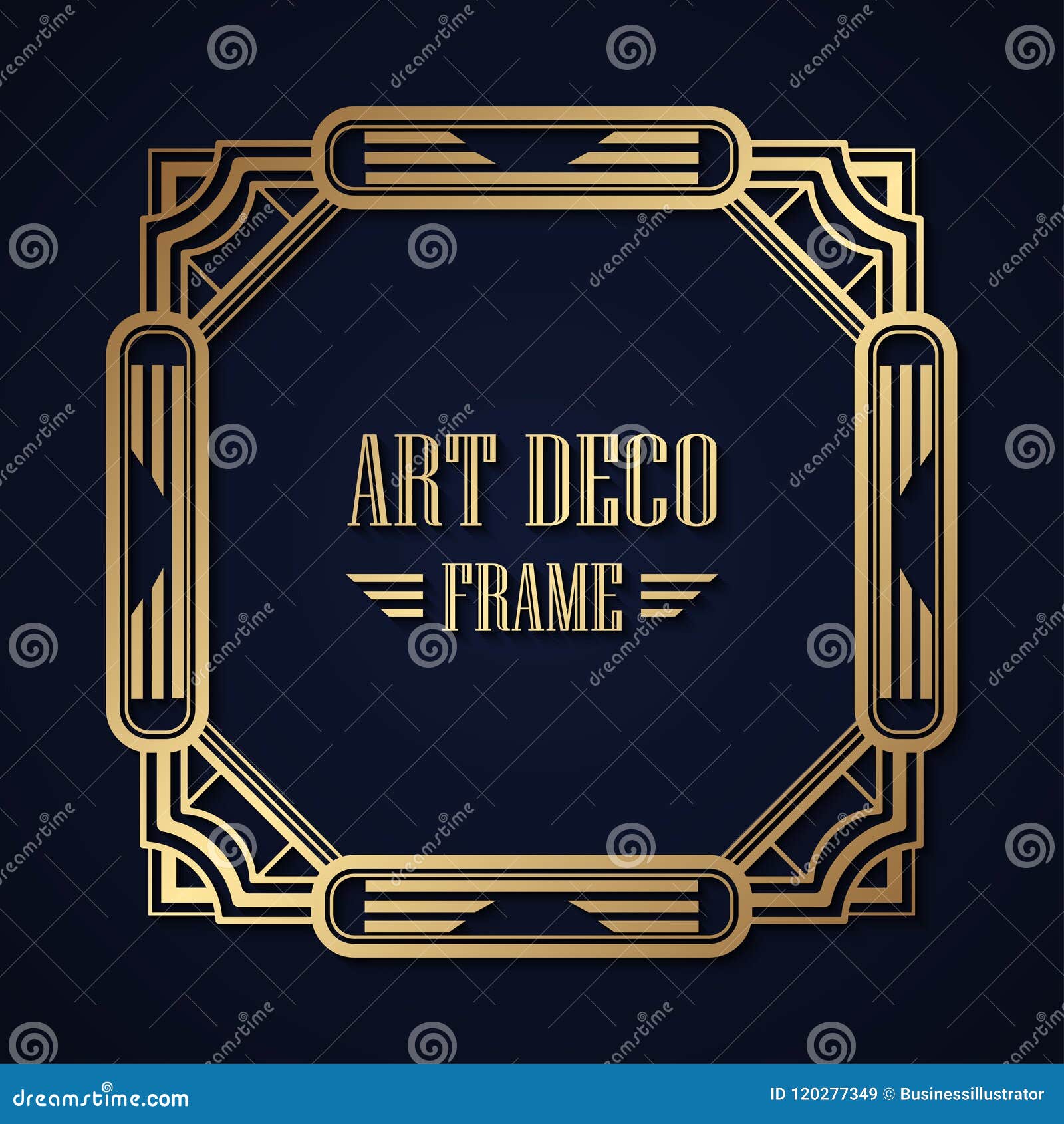 Art Deco Frame stock vector. Illustration of frame, great 120277349
