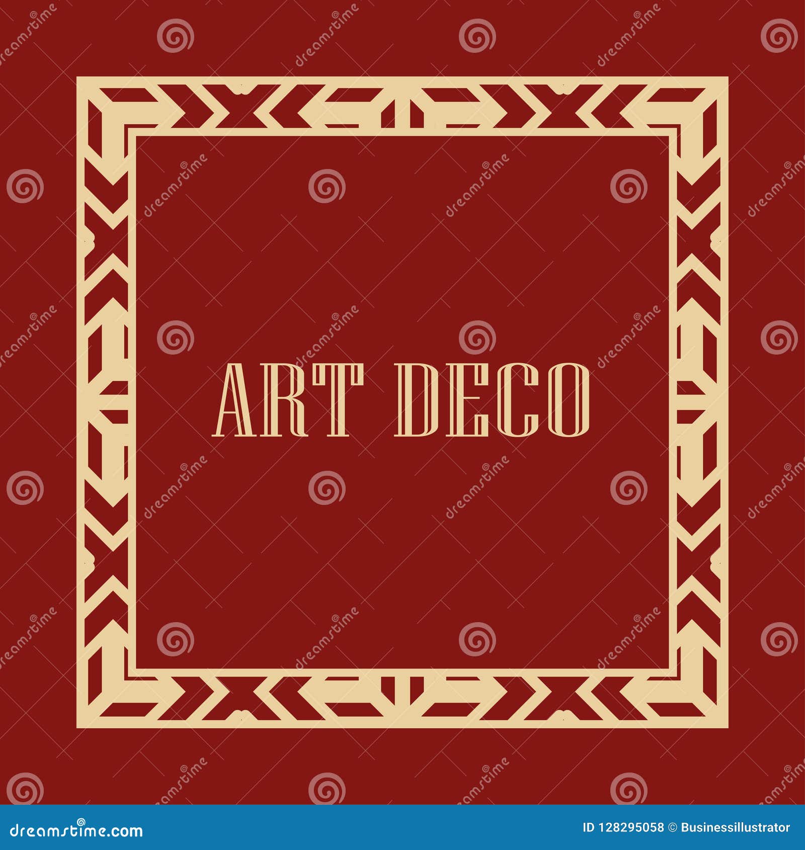Art Deco frame stock vector. Illustration of abstract 128295058