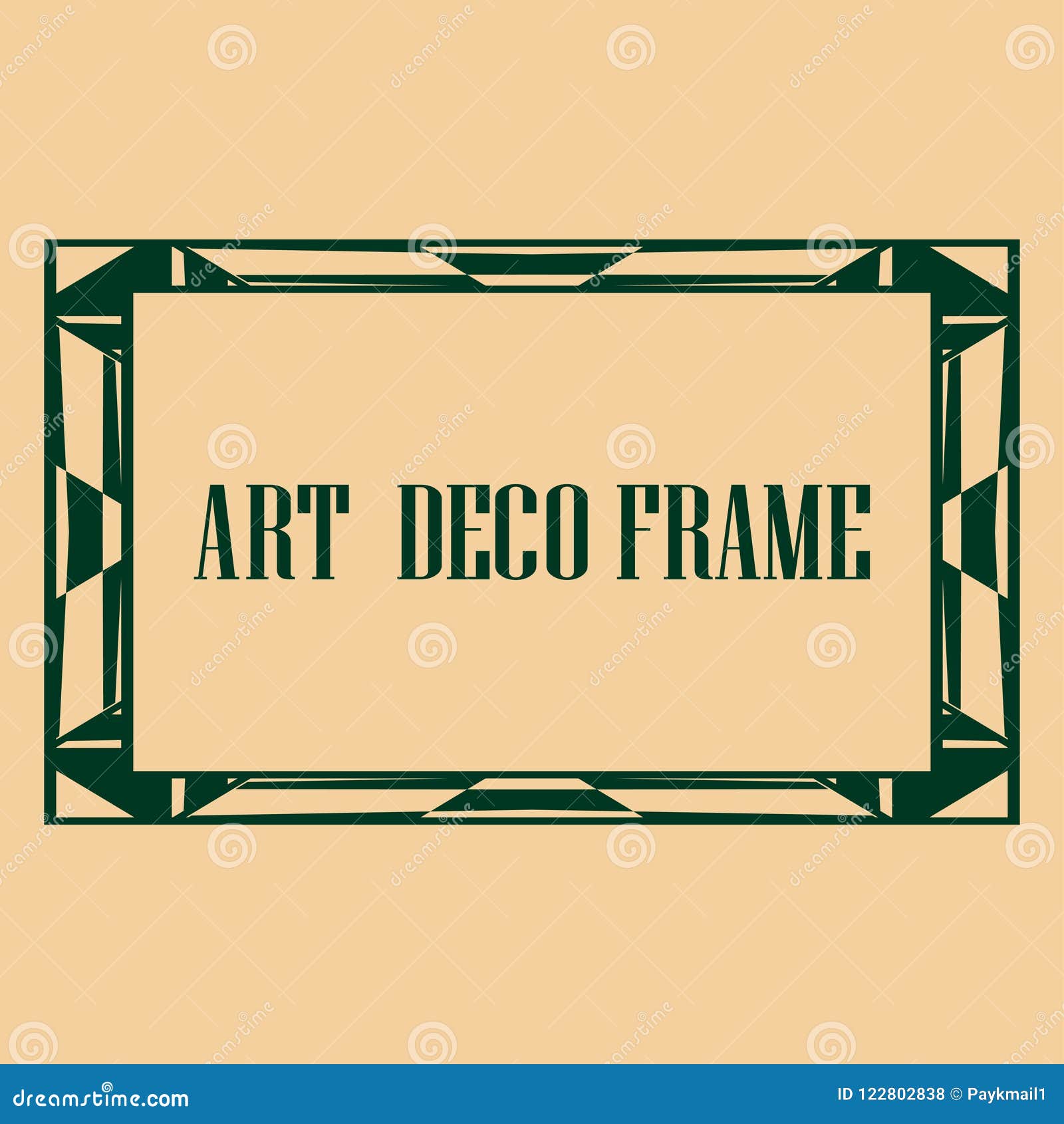 Art Deco Frame stock vector. Illustration of lines, deco 122802838
