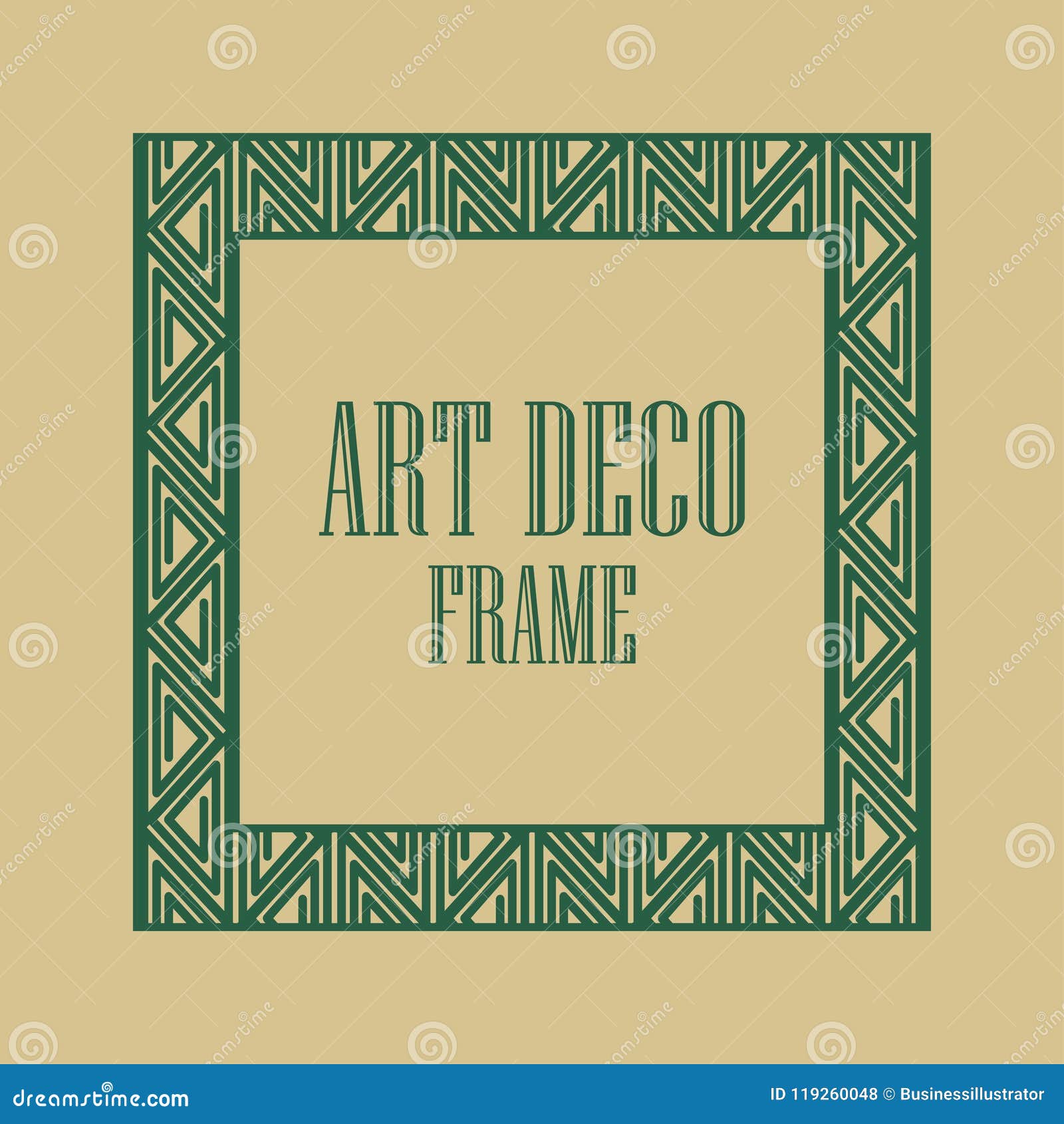 Art Deco Frame stock vector. Illustration of color, matte 119260048
