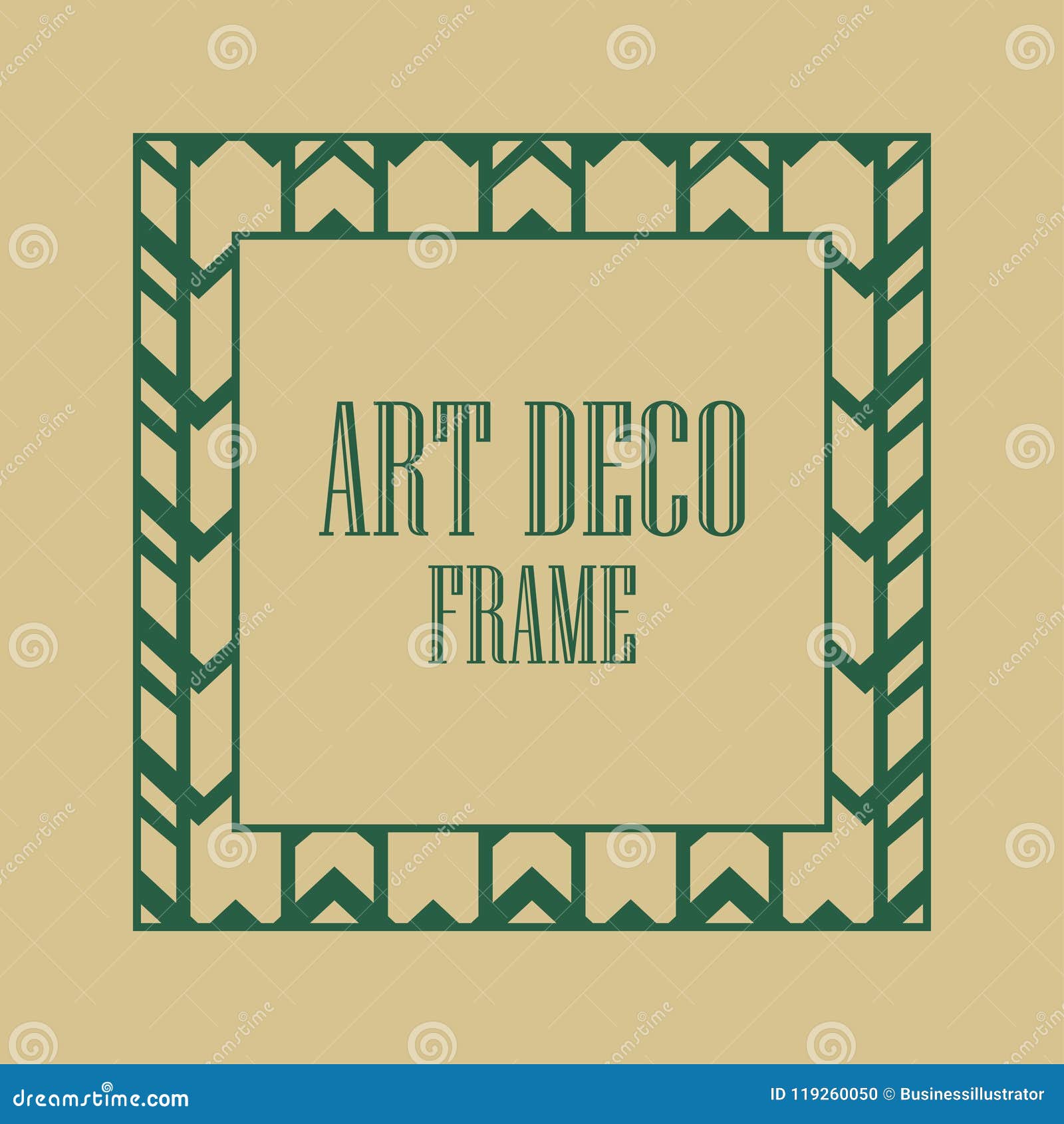 Art Deco Frame stock vector. Illustration of green, large 119260050